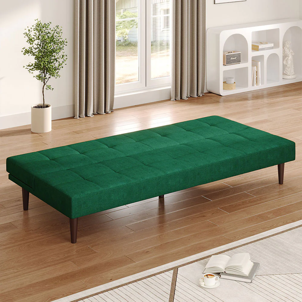 Livingandhome Tufted Upholstered Convertible Sofa - Image 2