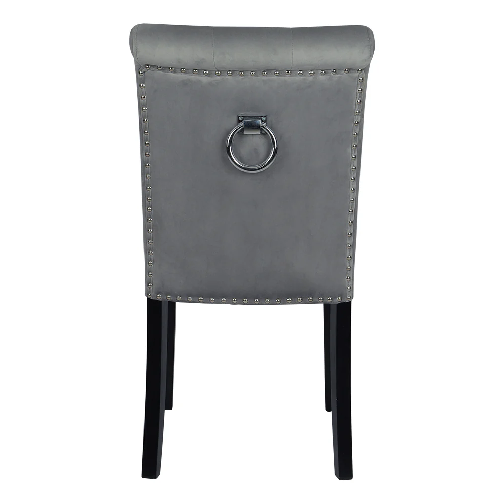 Livingandhome Tufted Velvet Dining Chair with Nailhead Trim - Image 5