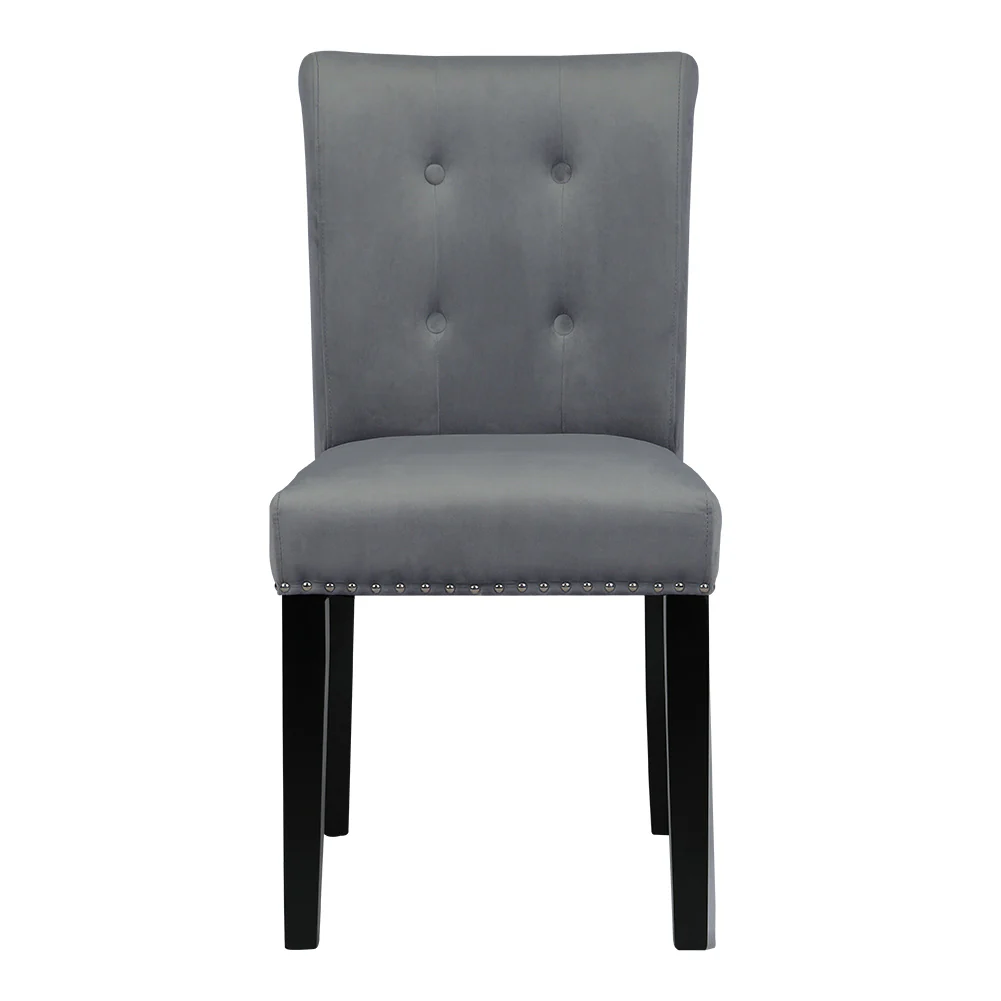 Livingandhome Tufted Velvet Dining Chair with Nailhead Trim - Image 6