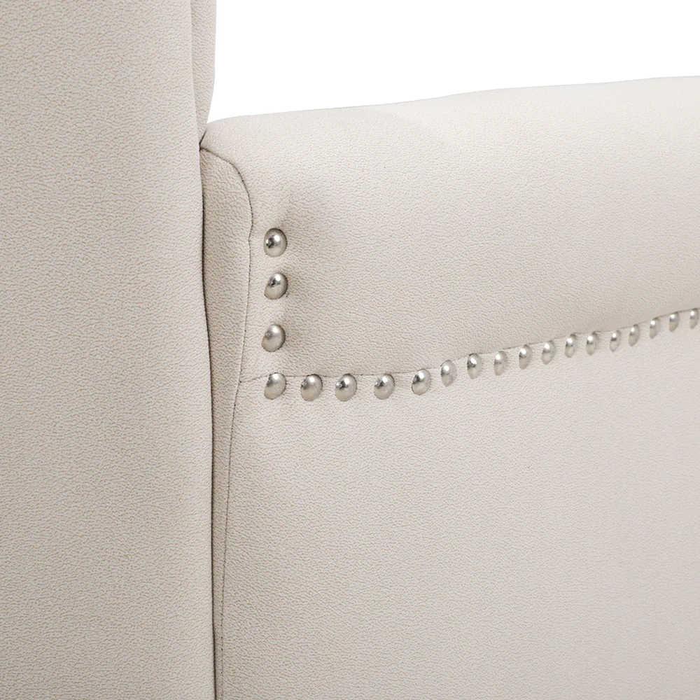Livingandhome Upholstered Armchair with Nailhead Trim - Image 5
