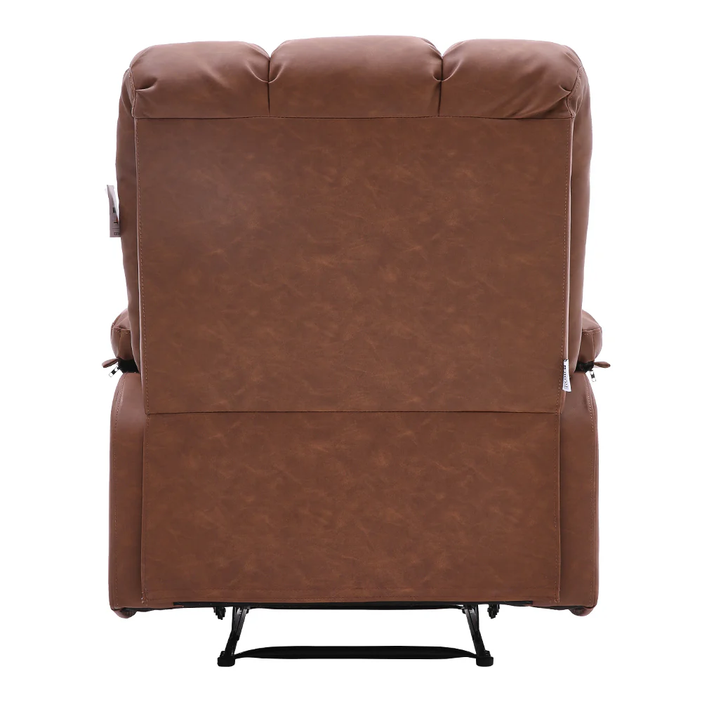Livingandhome Upholstered Faux Leather Recliner Chair - Image 6