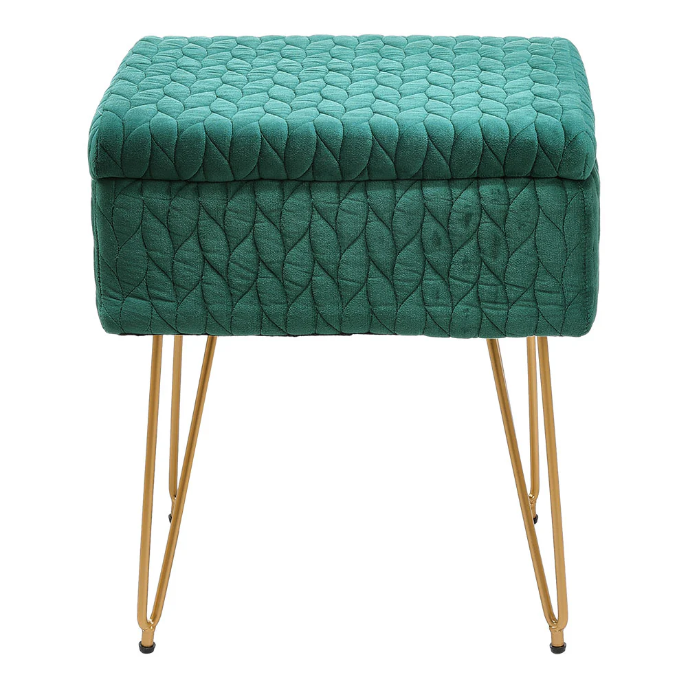 Livingandhome Upholstered Rectangle Storage Footstool - Image 4