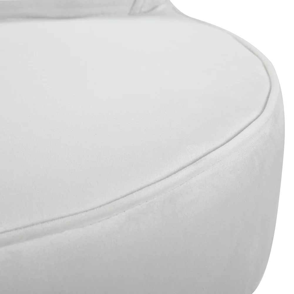 Livingandhome Velvet Soft Seat Low Back Vanity Stool Dressing Table Chair - Image 3