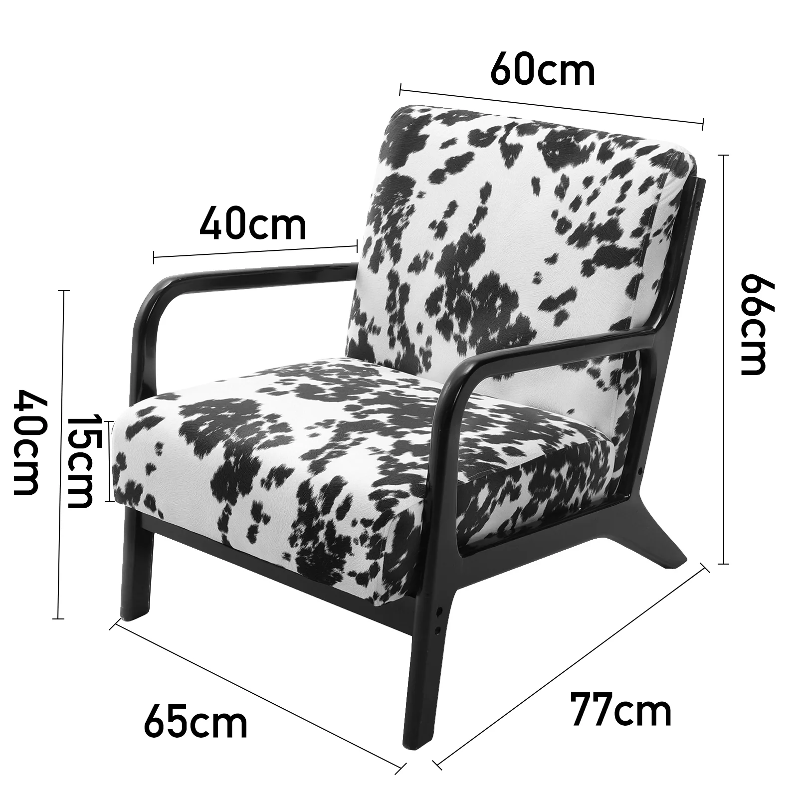 Livingandhome Velvet Upholstered Armchair - Image 7