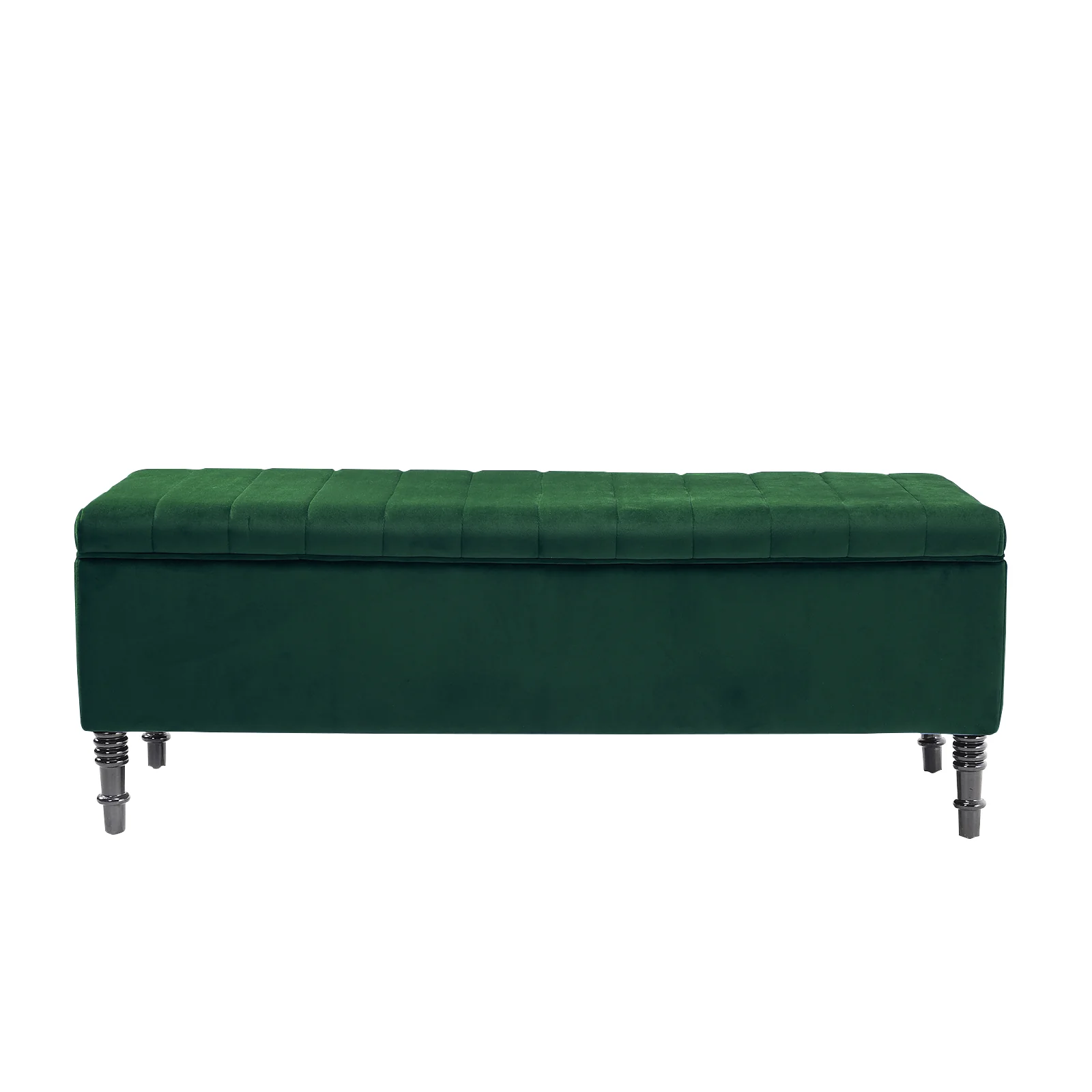 Livingandhome Velvet Upholstered Storage Bench - Image 3