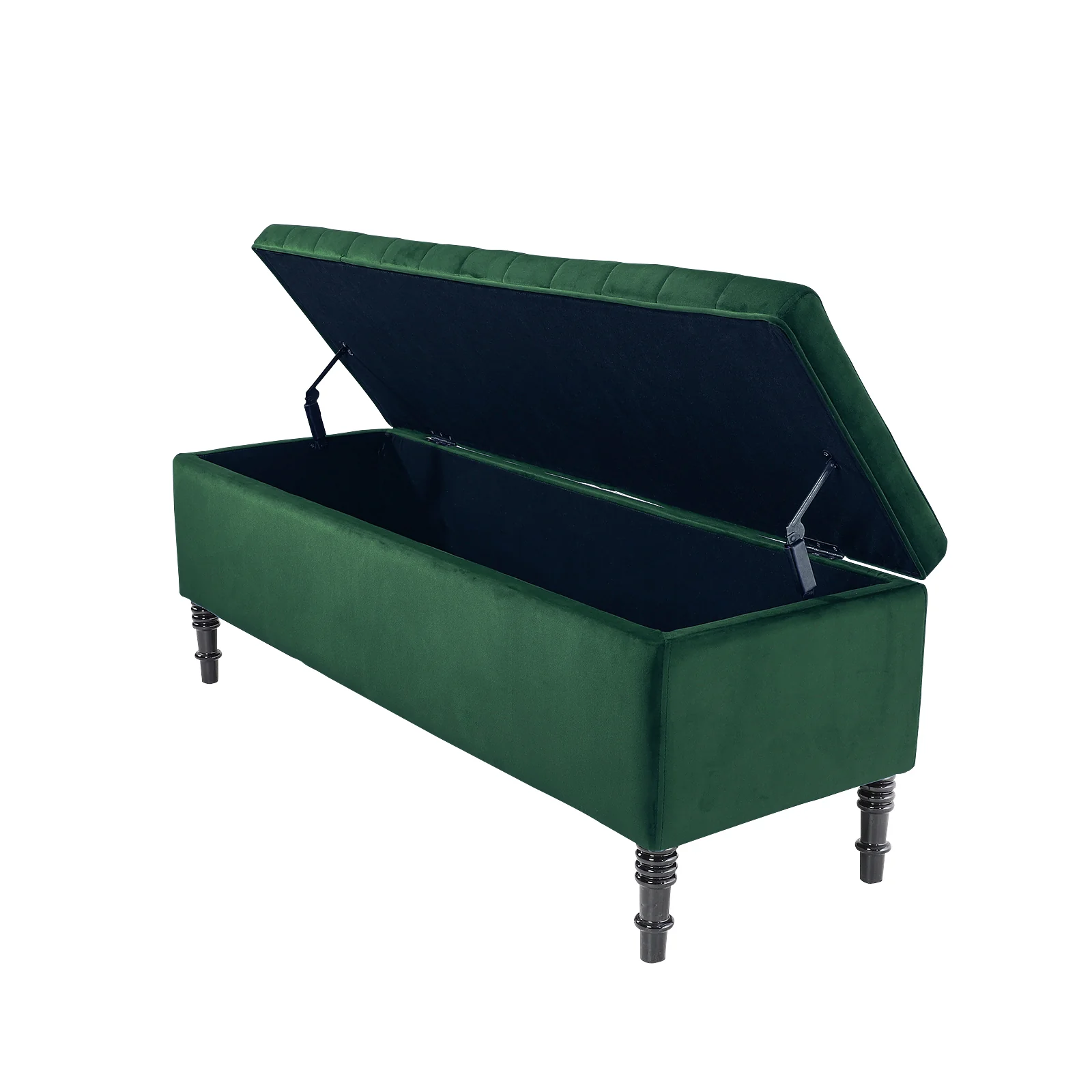 Livingandhome Velvet Upholstered Storage Bench - Image 5