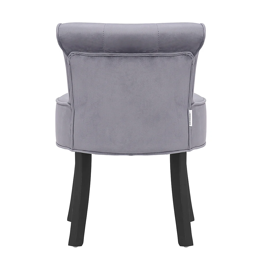 Livingandhome Velvet Vanity Stool With Thick Cushion - Image 3
