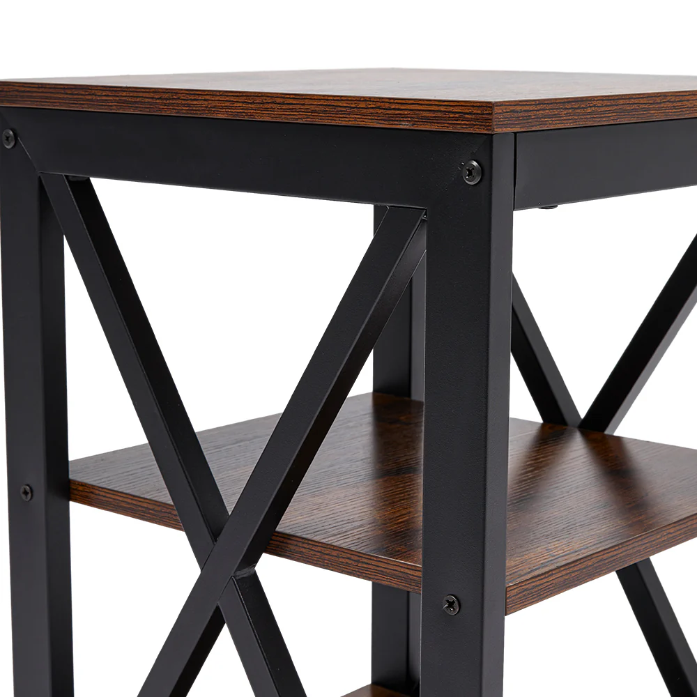 Livingandhome Vintage Wooden Side Table - Image 6