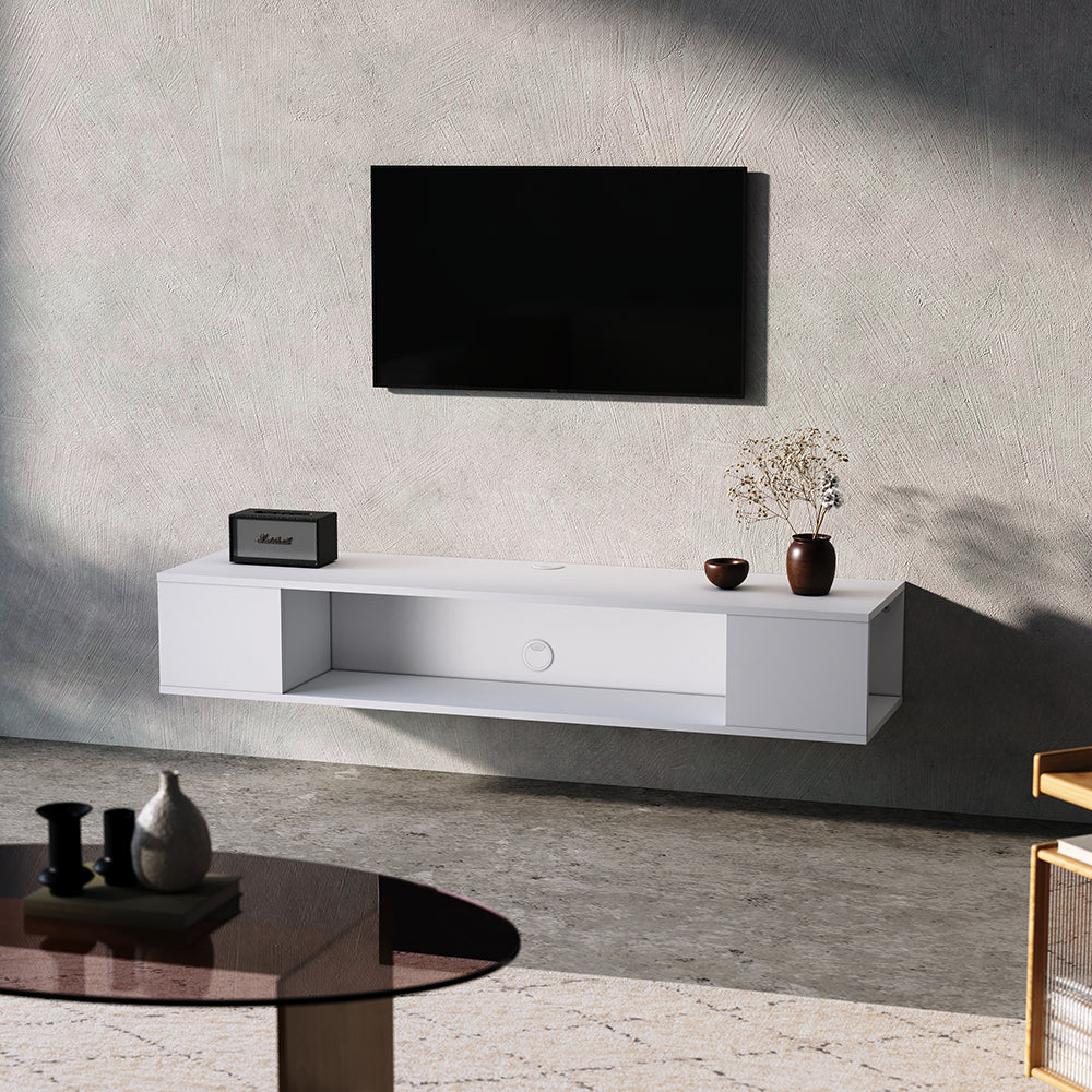 Livingandhome White Floating TV Stand - Image 2