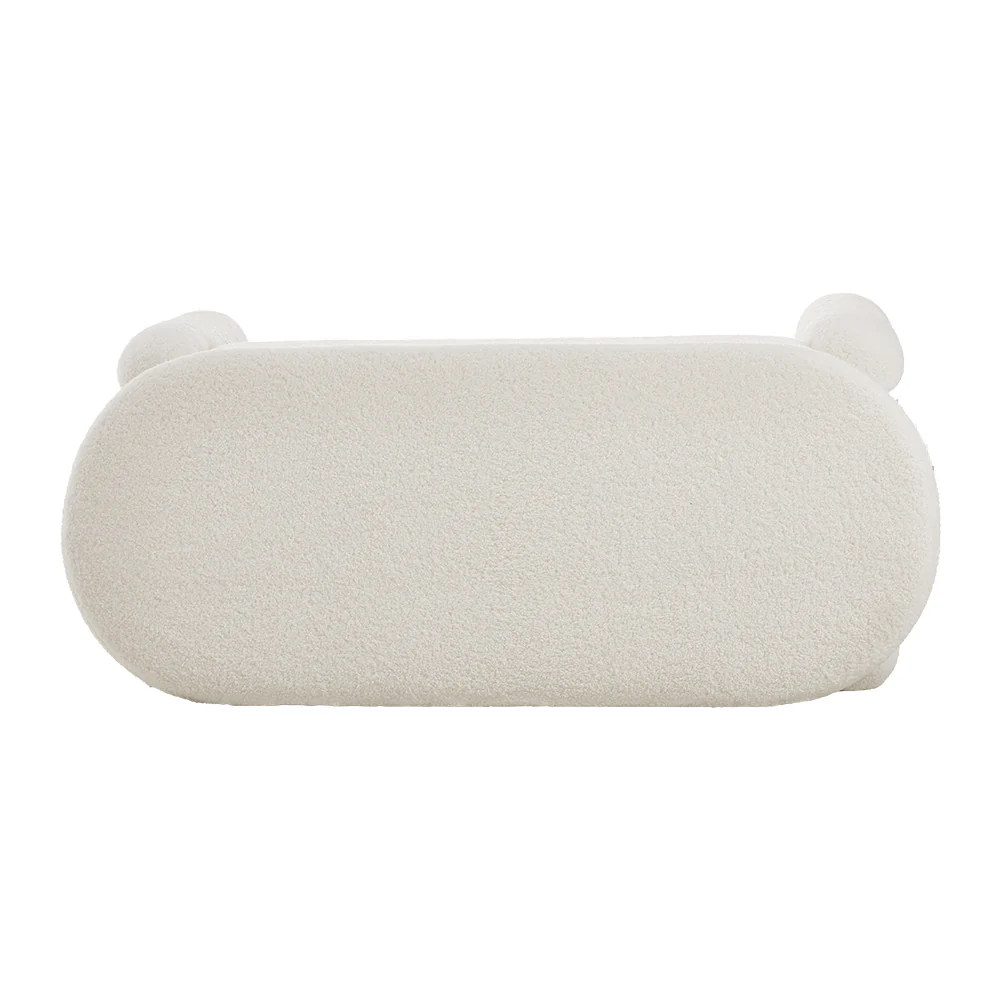Livingandhome White Storage Bench with Soft Cushion - Image 4