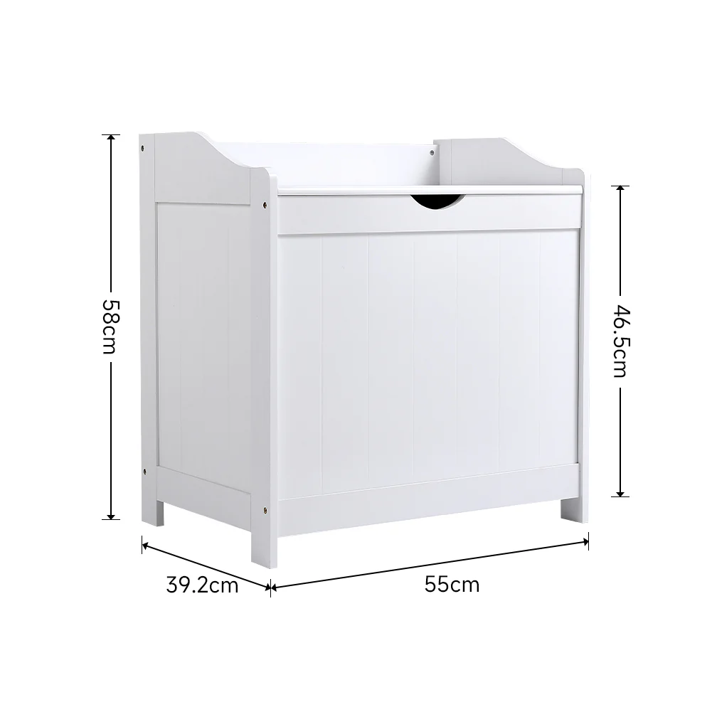Livingandhome White Wooden Lift-Top Toy Storage Chest - Image 10