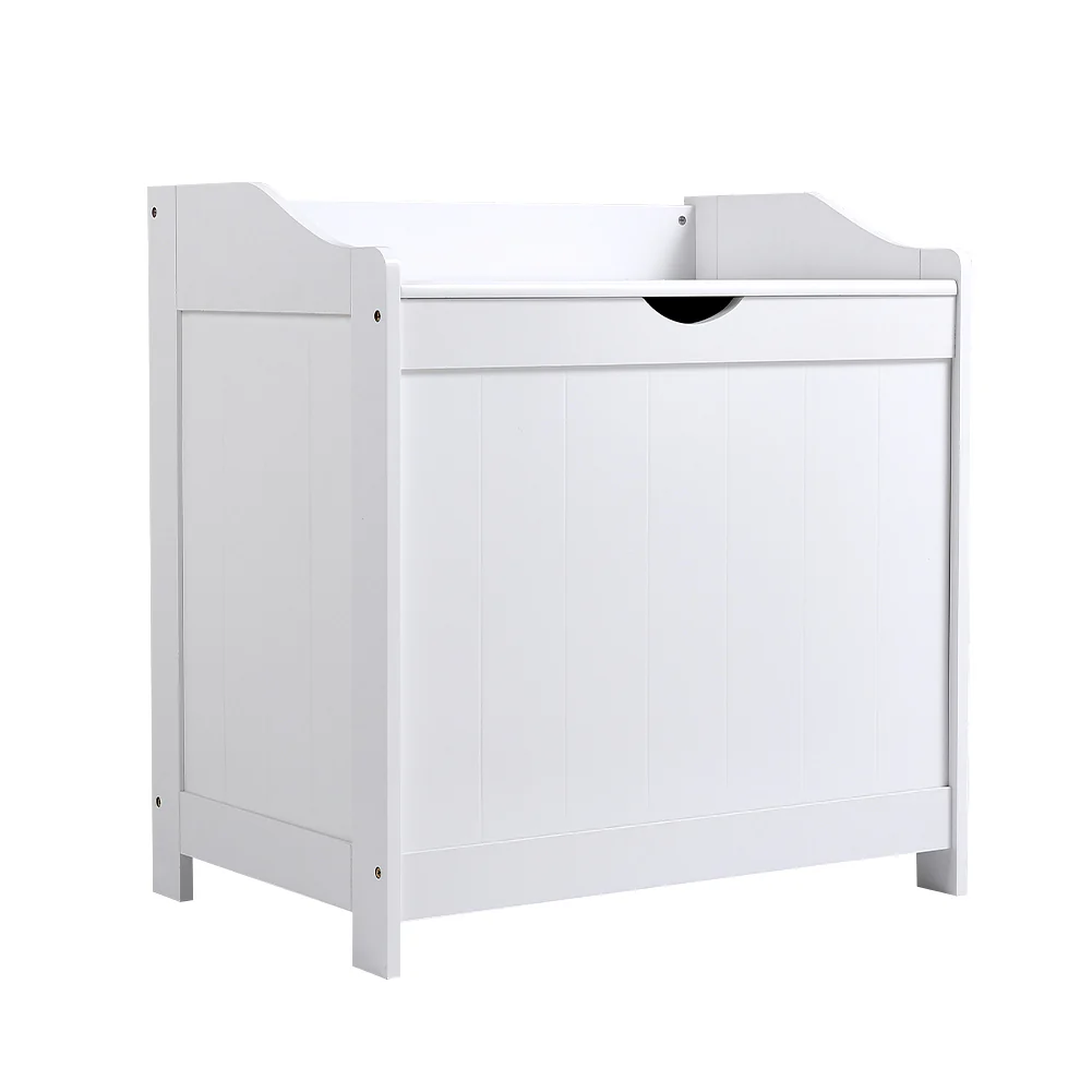 Livingandhome White Wooden Lift-Top Toy Storage Chest - Image 6
