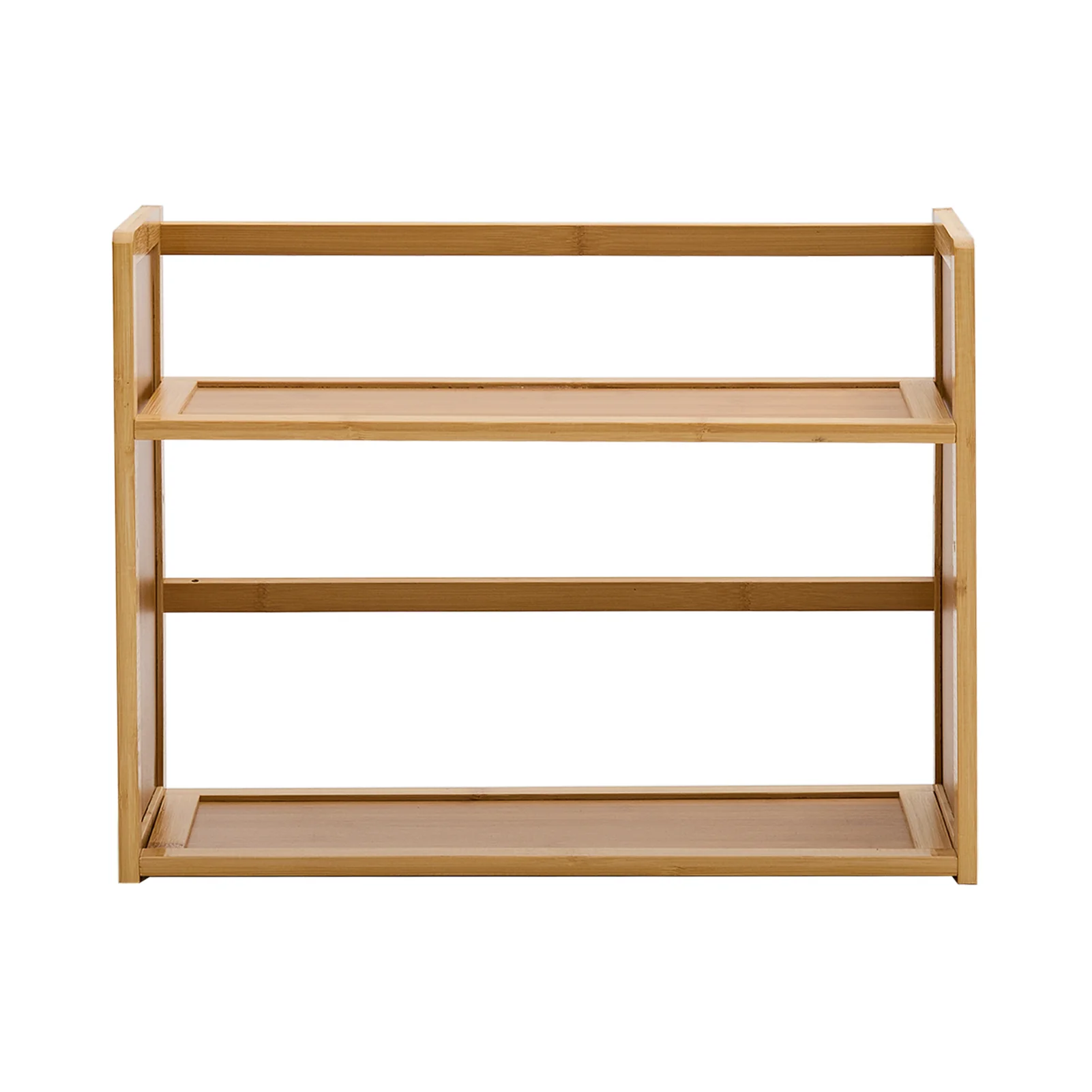 Livingandhome Wooden Bamboo 2-Tier Desk Storage Shelf - Image 4