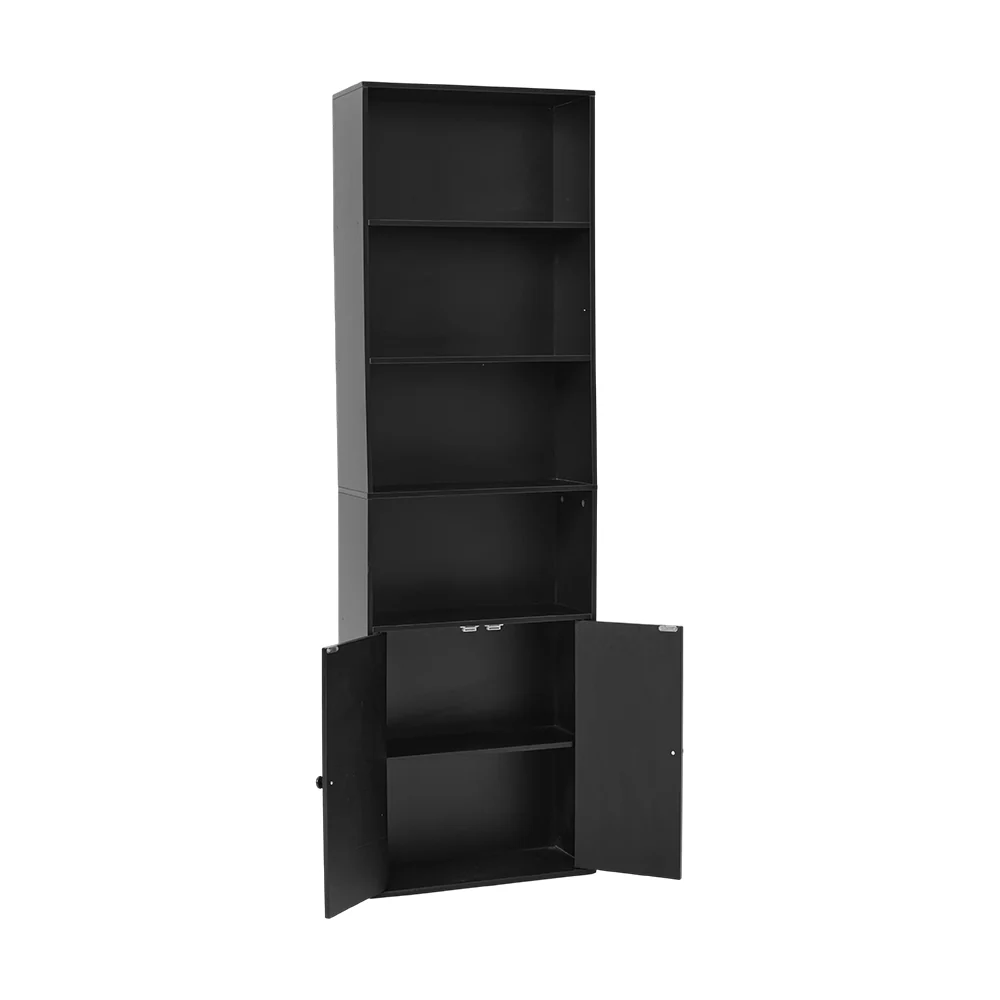 Livingandhome Wooden Bookcase With Cabinet Storage - Image 3