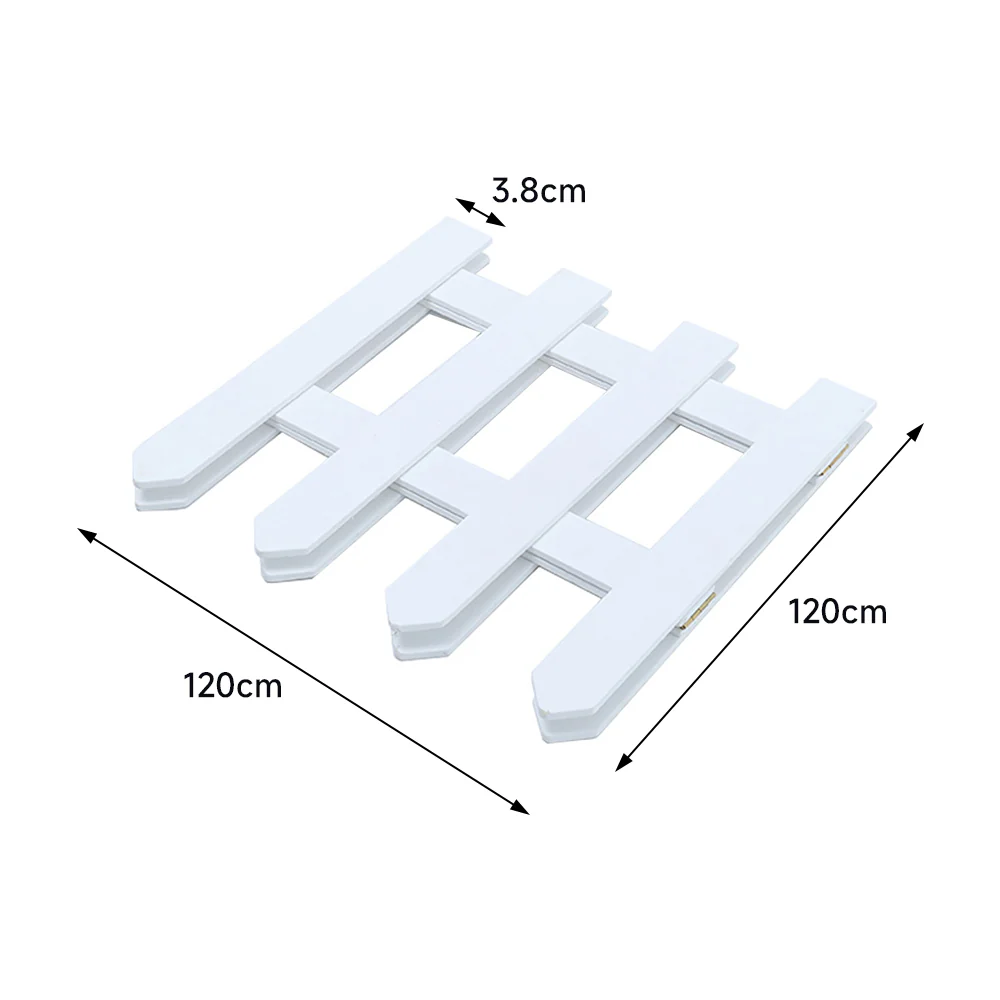 Livingandhome Wooden Christmas Tree Picket Fence For Family Holiday Decoration - Image 6