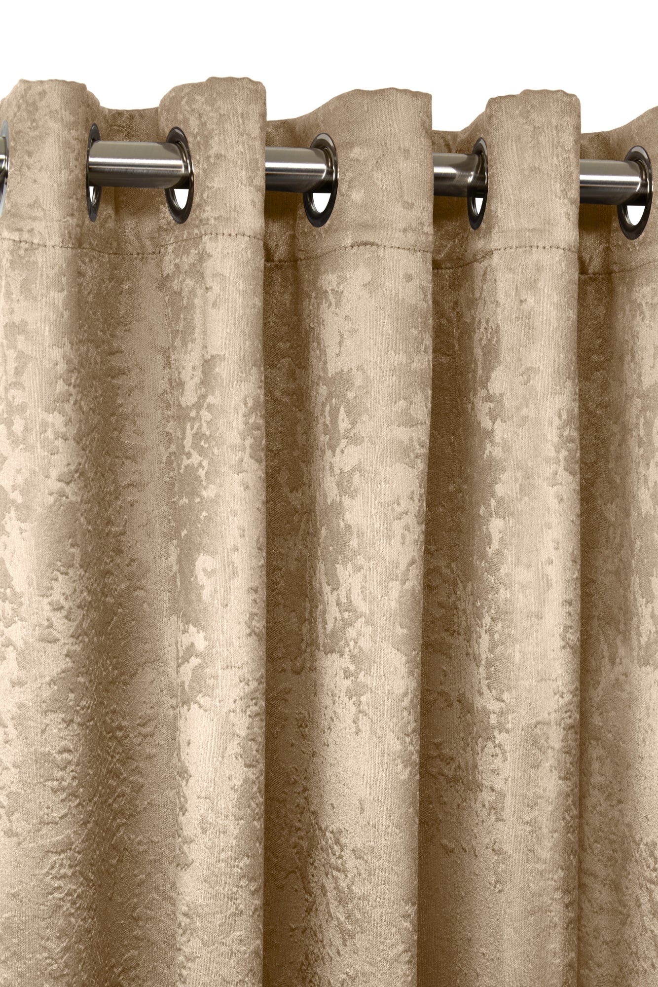 Logan - Textured Woven Blackout Eyelet Curtains in Natural - Image 3