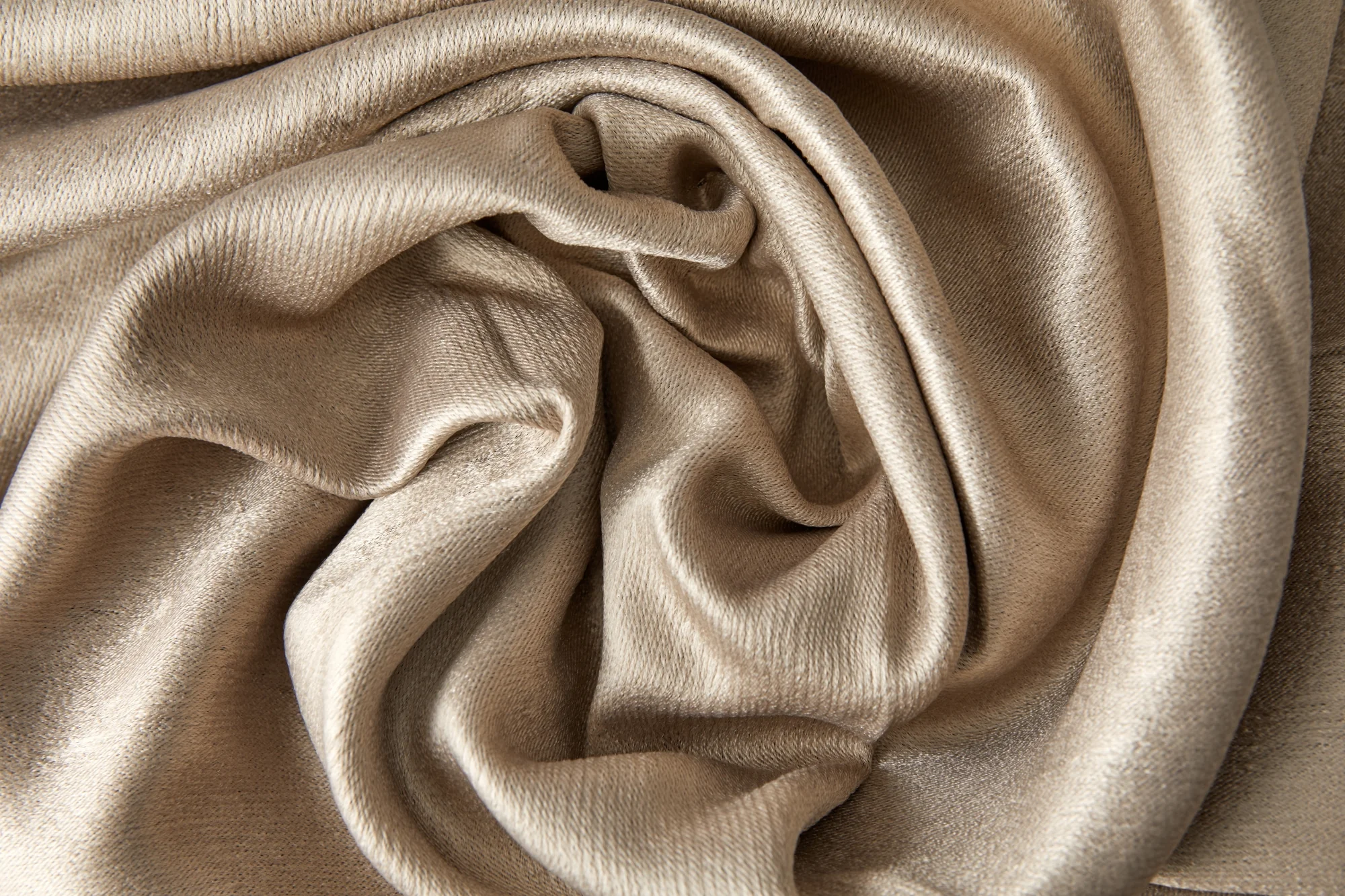 Logan - Textured Woven Blackout Eyelet Curtains in Taupe - Image 3