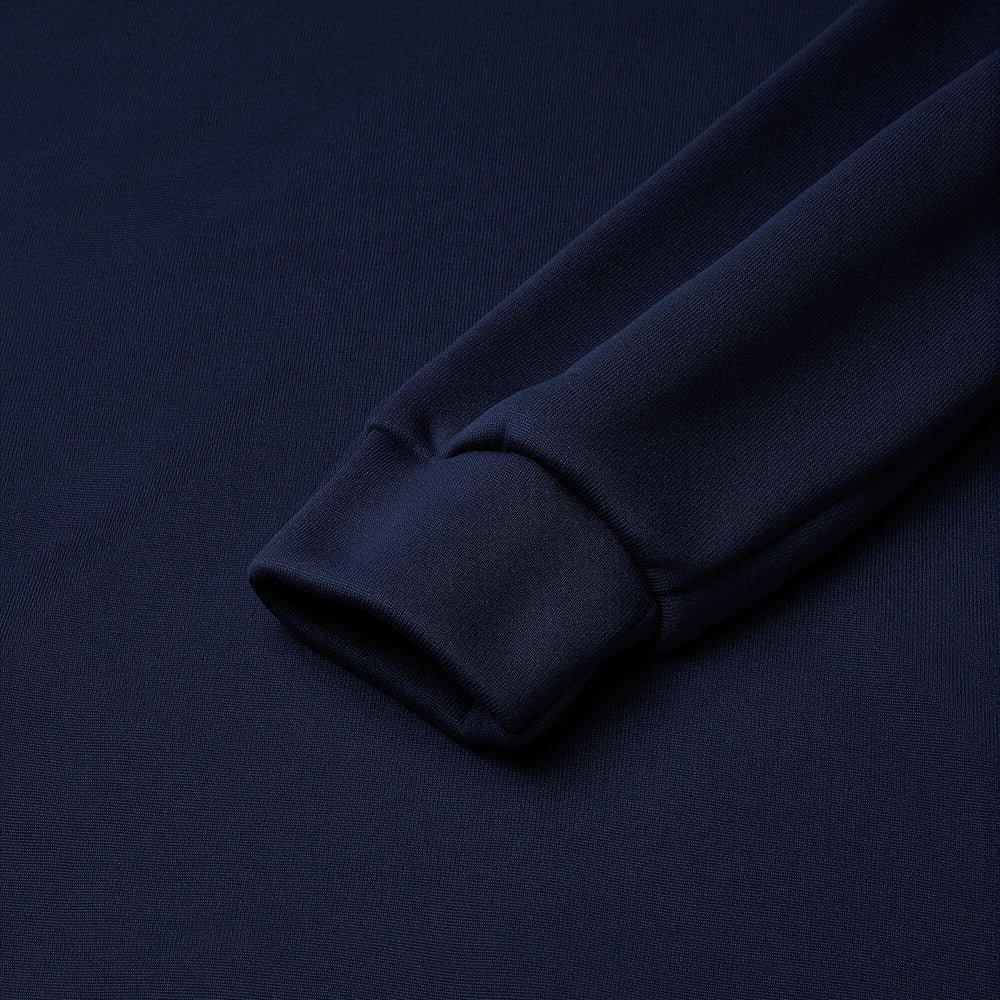 Long Sleeve Hooded Sweatshirt - Navy - Image 6