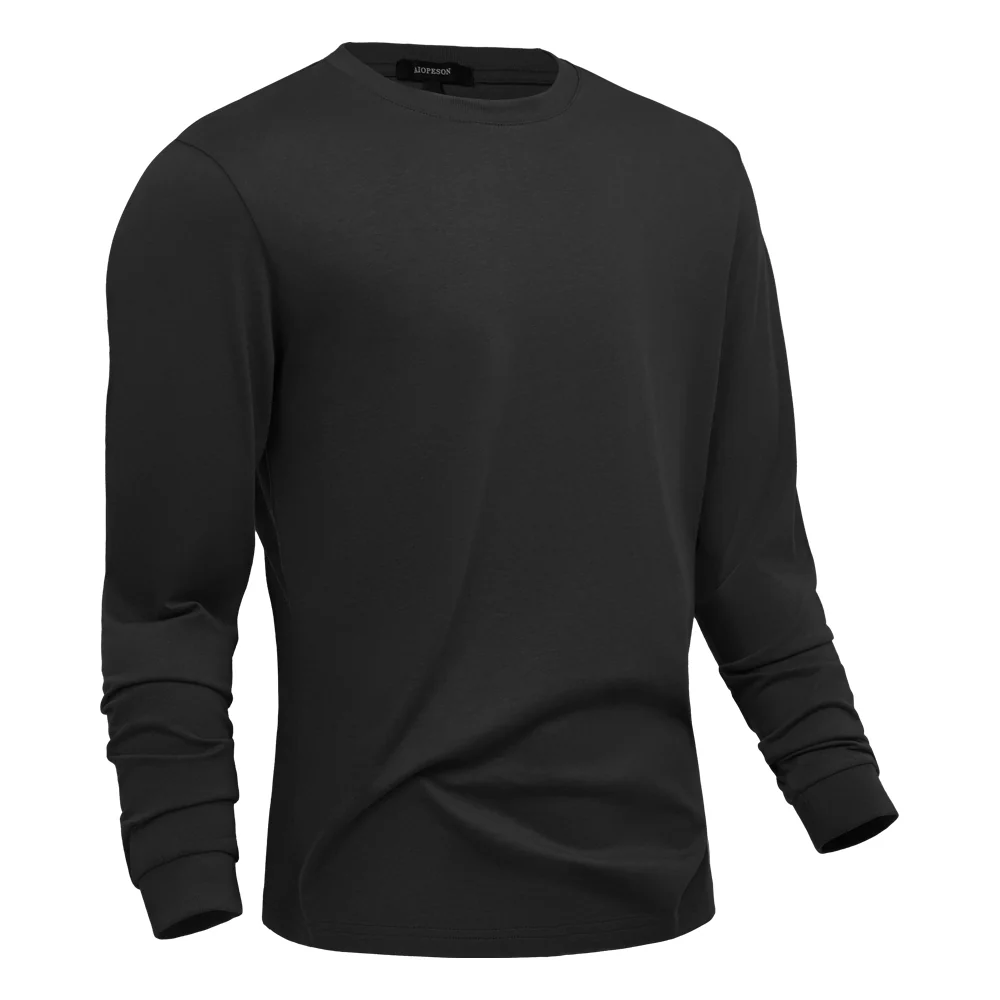 Long-Sleeved Crew Neck T-Shirt - Image 3