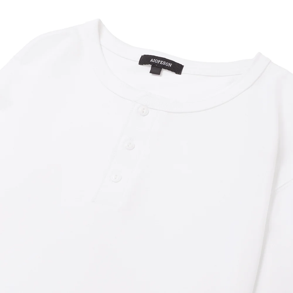 Long-Sleeved Henley T-Shirt - Image 5