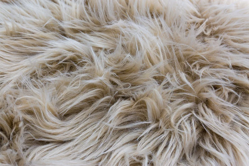 Lux - Faux Fur Room Rug in Latte - Image 2