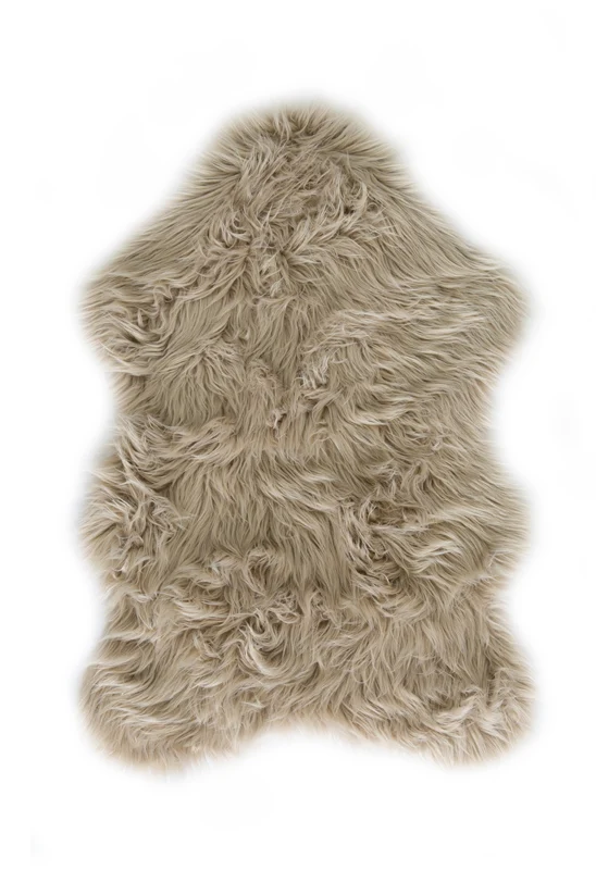 Lux - Faux Fur Room Rug in Latte - Image 4