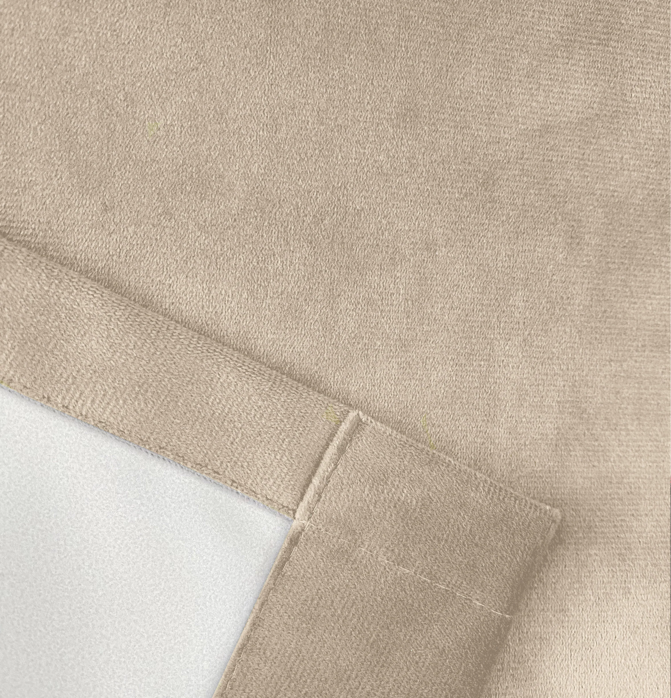 Luxury Enhanced Living Cream Velvet, Supersoft, 100% Blackout, Thermal Pair Of Curtains With Eyelet Top - Image 5
