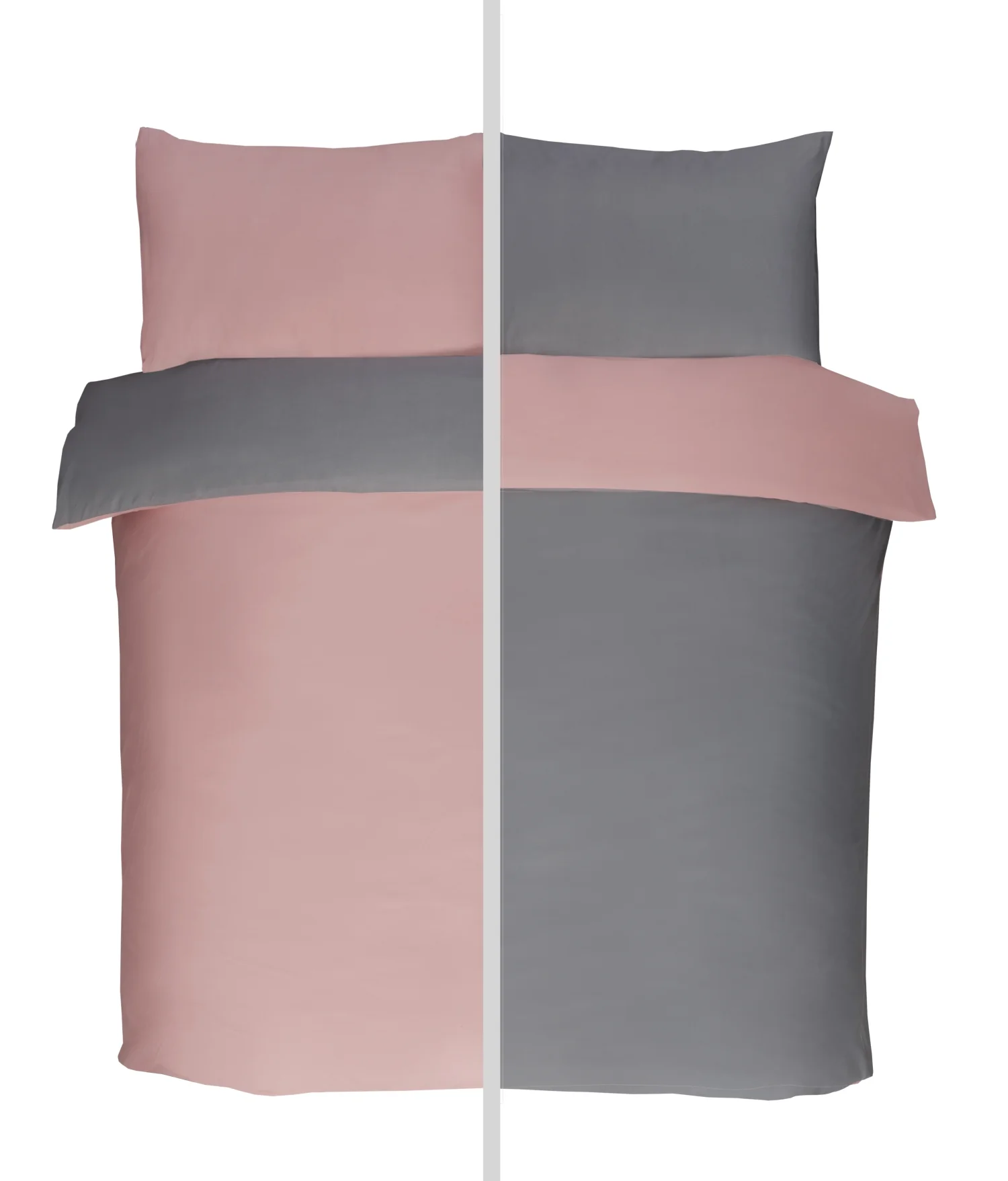 Lyla Reversible Duvet Set in Blush Pink /Grey - Image 5