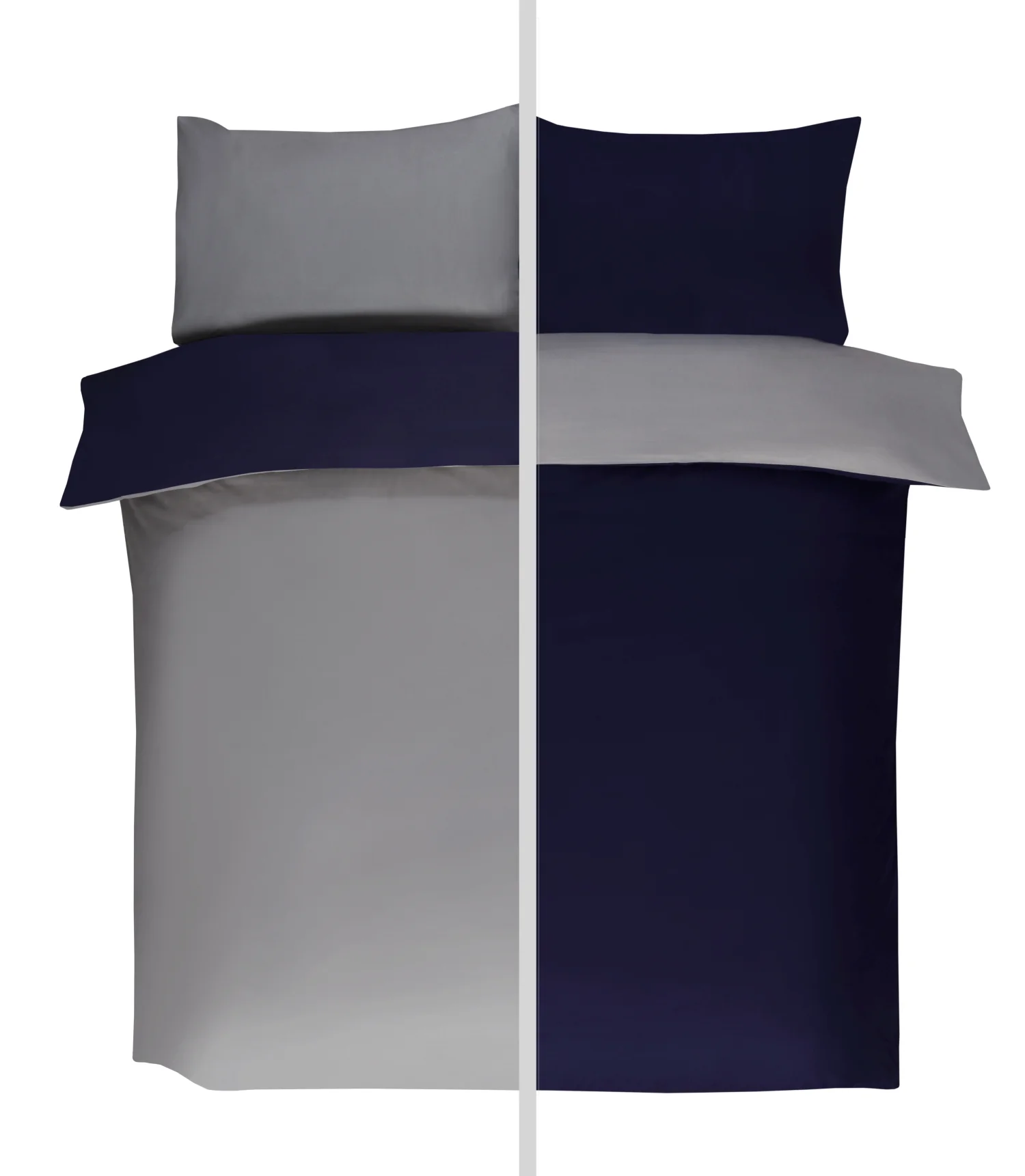 Lyla Reversible Duvet Set in Navy/Grey - Image 5