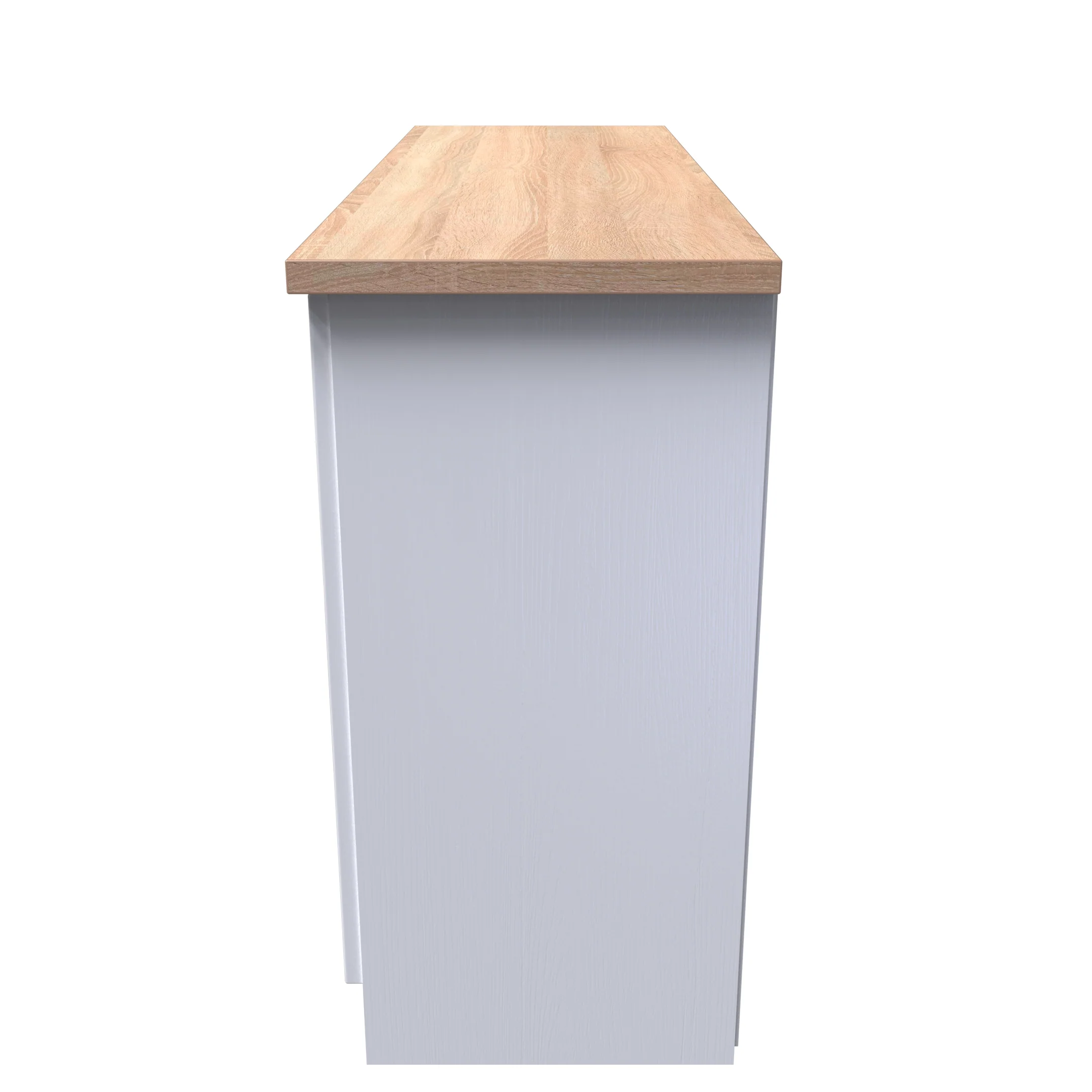 Lynton Ready Assembled 2 Door 3 Drawer Sideboard In Porcelain Ash & Bardolino Oak - Image 2