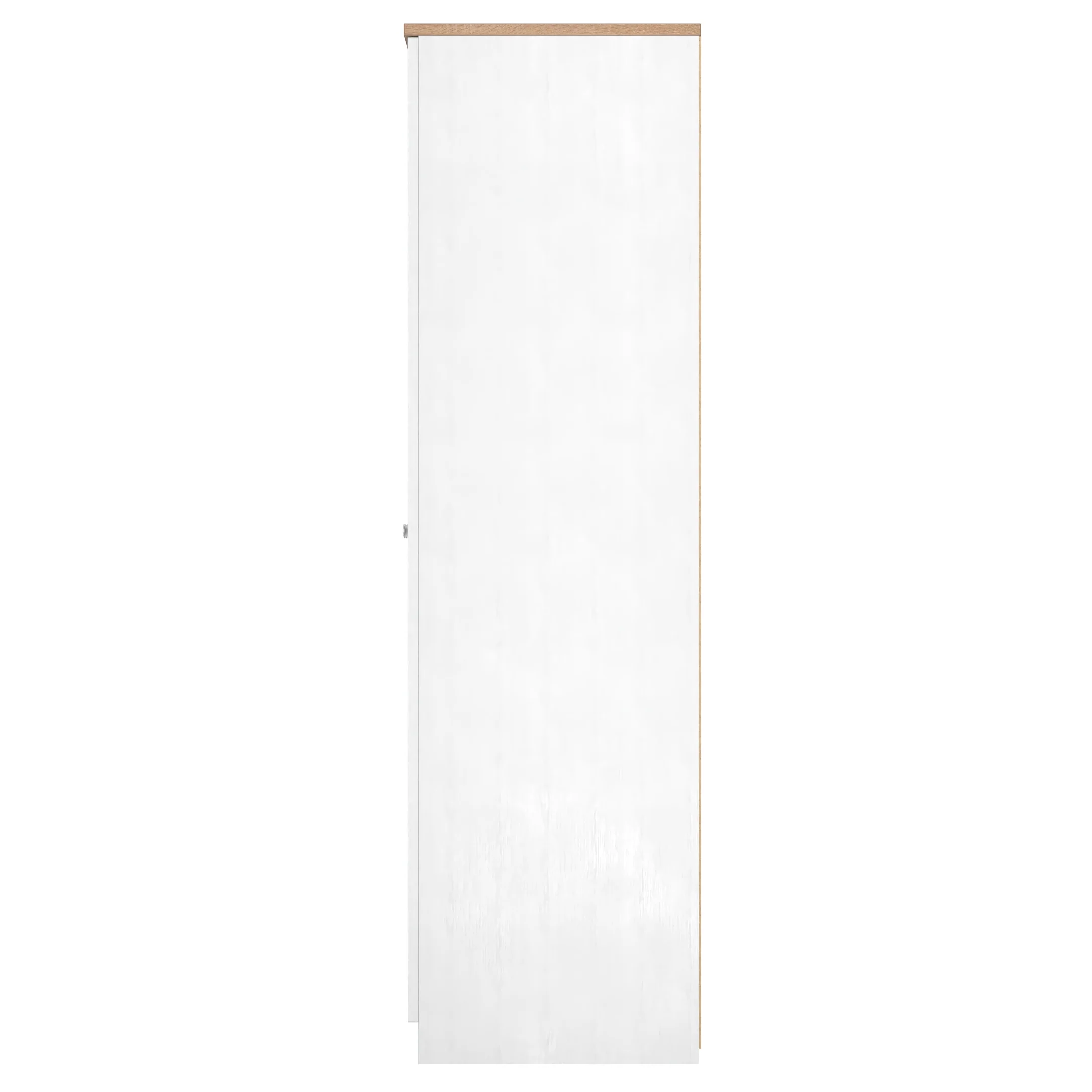 Lynton Ready Assembled 2 Door Wardrobe In Porcelain Ash & Bardolino Oak - Image 3