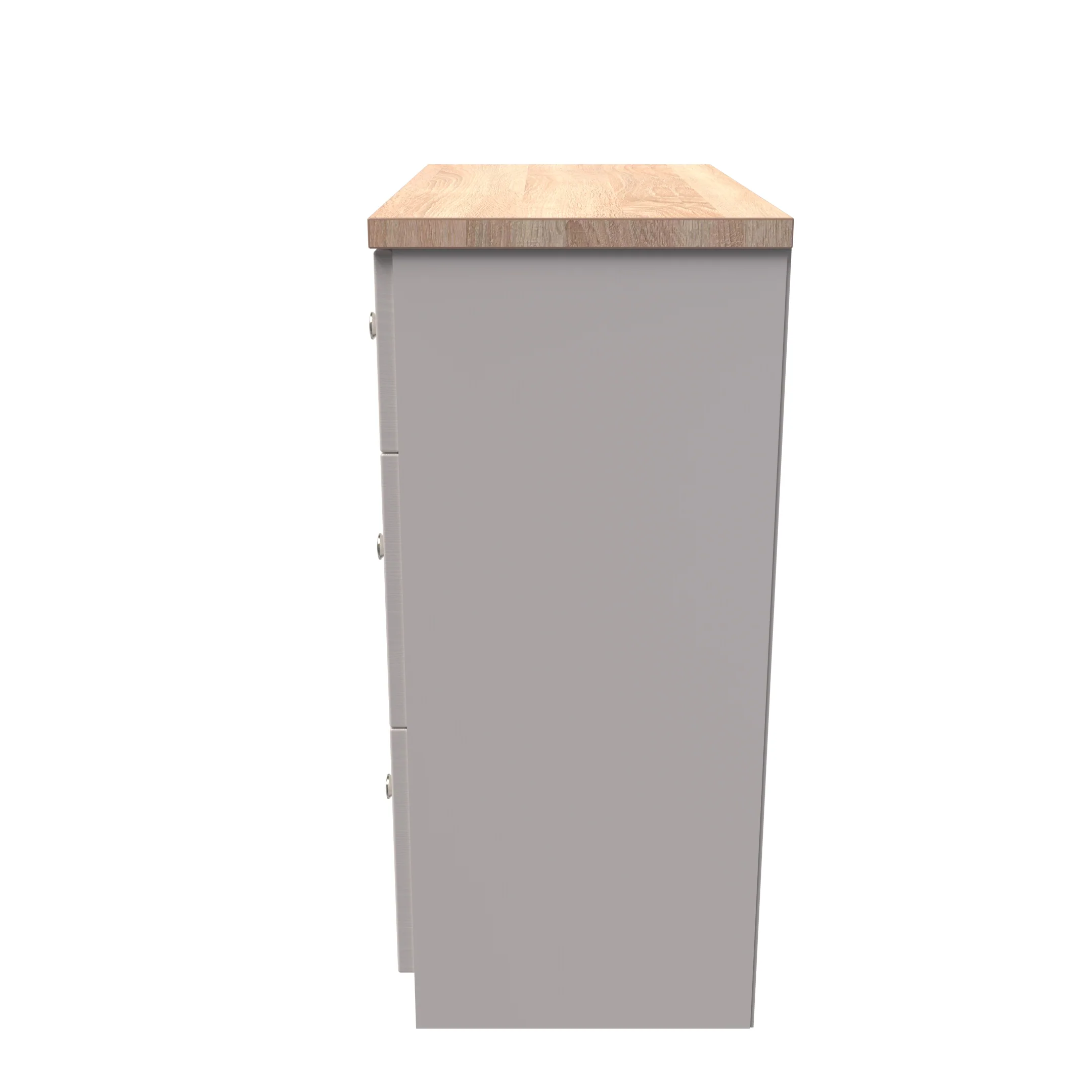 Lynton Ready Assembled 3 Drawer Deep Chest In Kashmir Ash & Bardolino Oak - Image 2