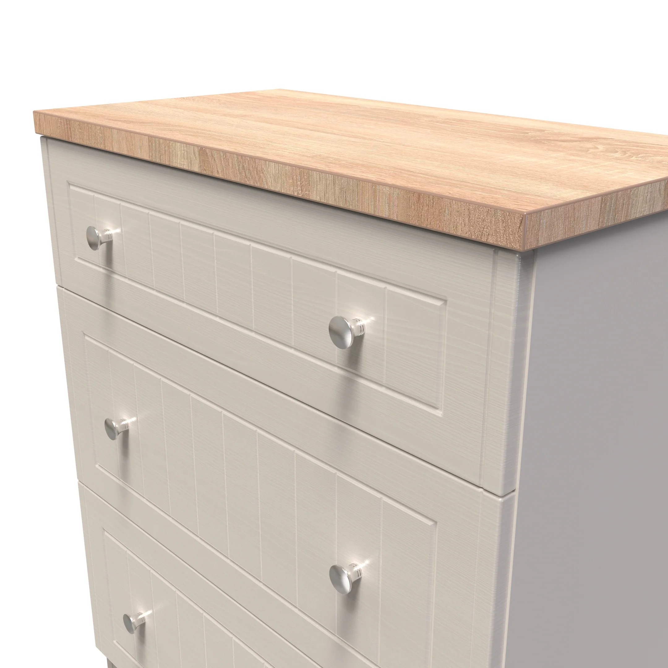 Lynton Ready Assembled 3 Drawer Deep Chest In Kashmir Ash & Bardolino Oak - Image 4