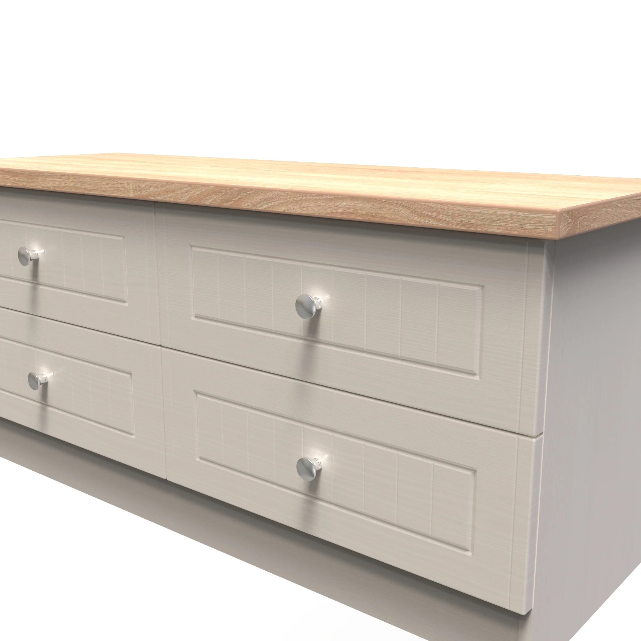 Lynton Ready Assembled 4 Drawer Bed Box In Kashmir Ash & Bardolino Oak - Image 4
