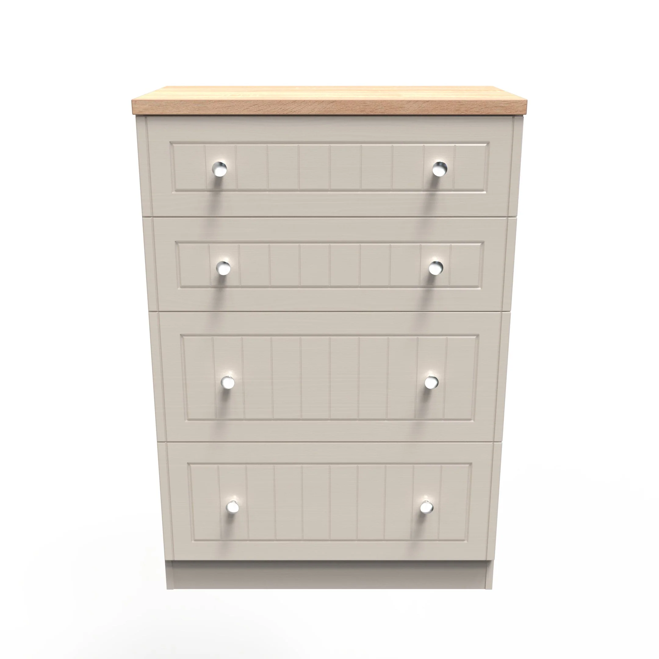 Lynton Ready Assembled 4 Drawer Deep Chest In Kashmir Ash & Bardolino Oak