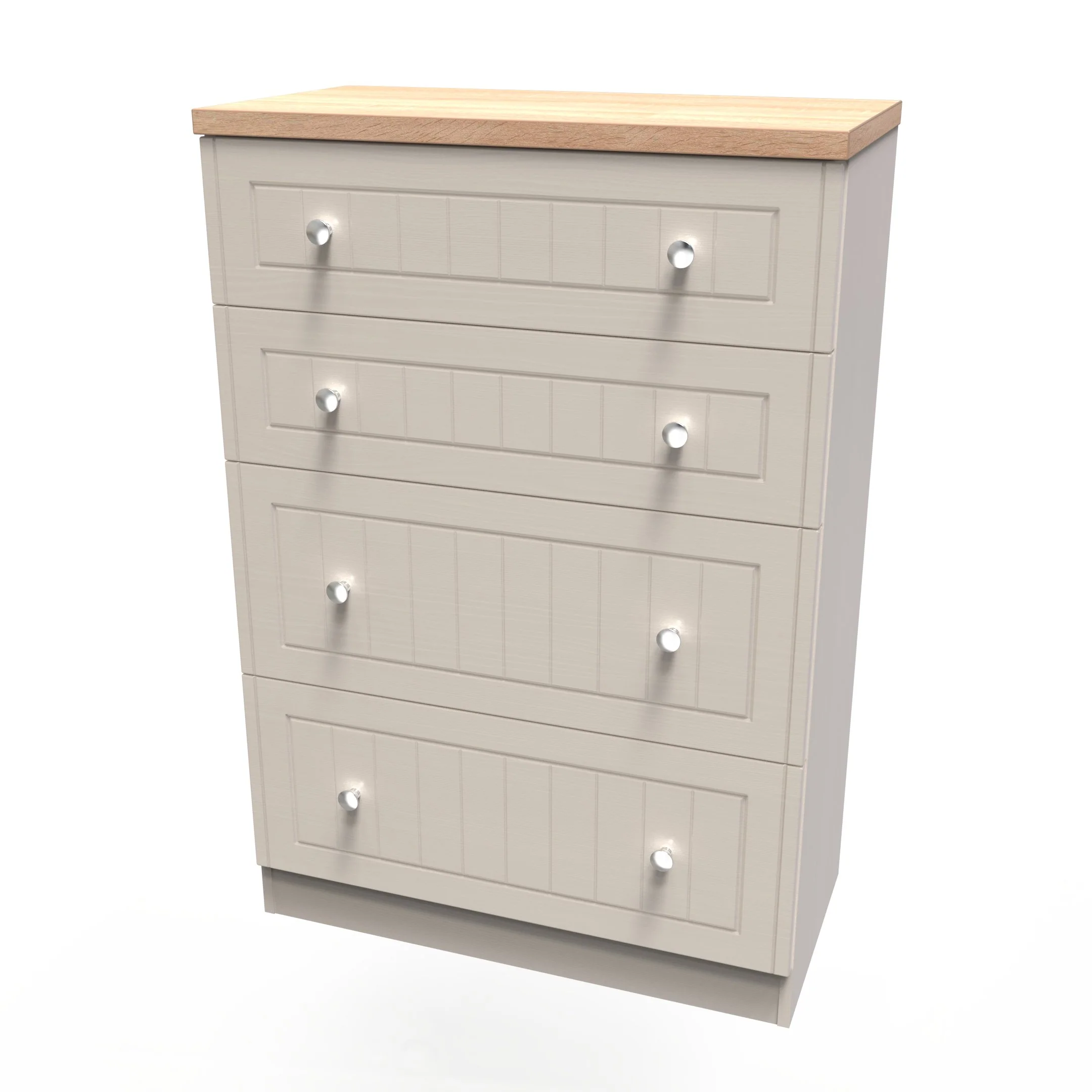 Lynton Ready Assembled 4 Drawer Deep Chest In Kashmir Ash & Bardolino Oak - Image 3