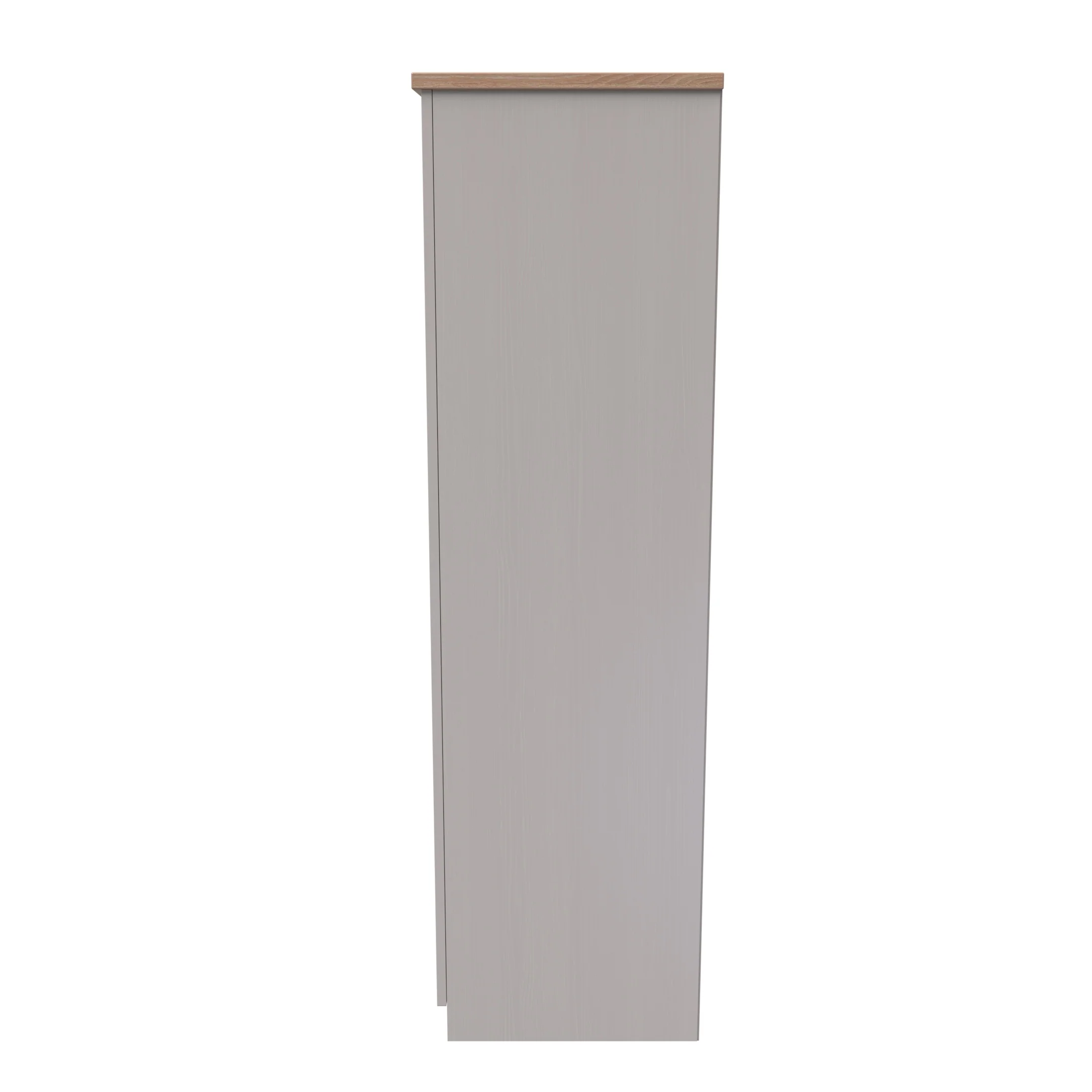 Lynton Ready Assembled Triple Plain Wardrobe In Kashmir Ash & Bardolino Oak - Image 2