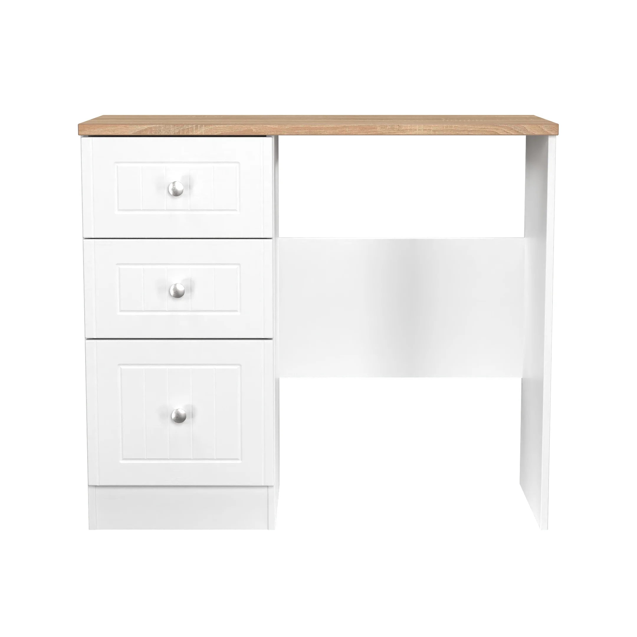 Lynton Ready Assembled Vanity In Porcelain Ash & Bardolino Oak - Image 2