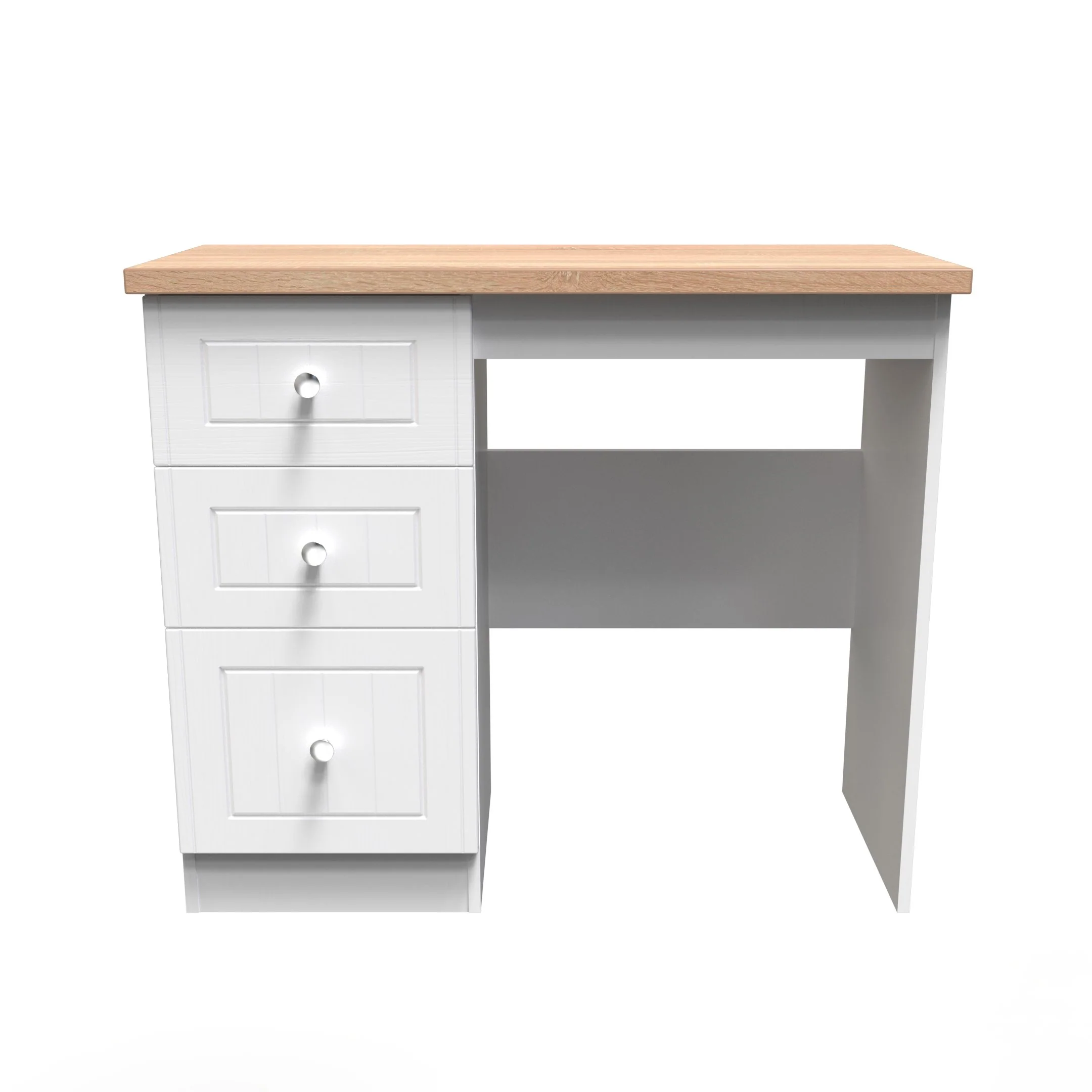 Lynton Ready Assembled Vanity In Porcelain Ash & Bardolino Oak - Image 3