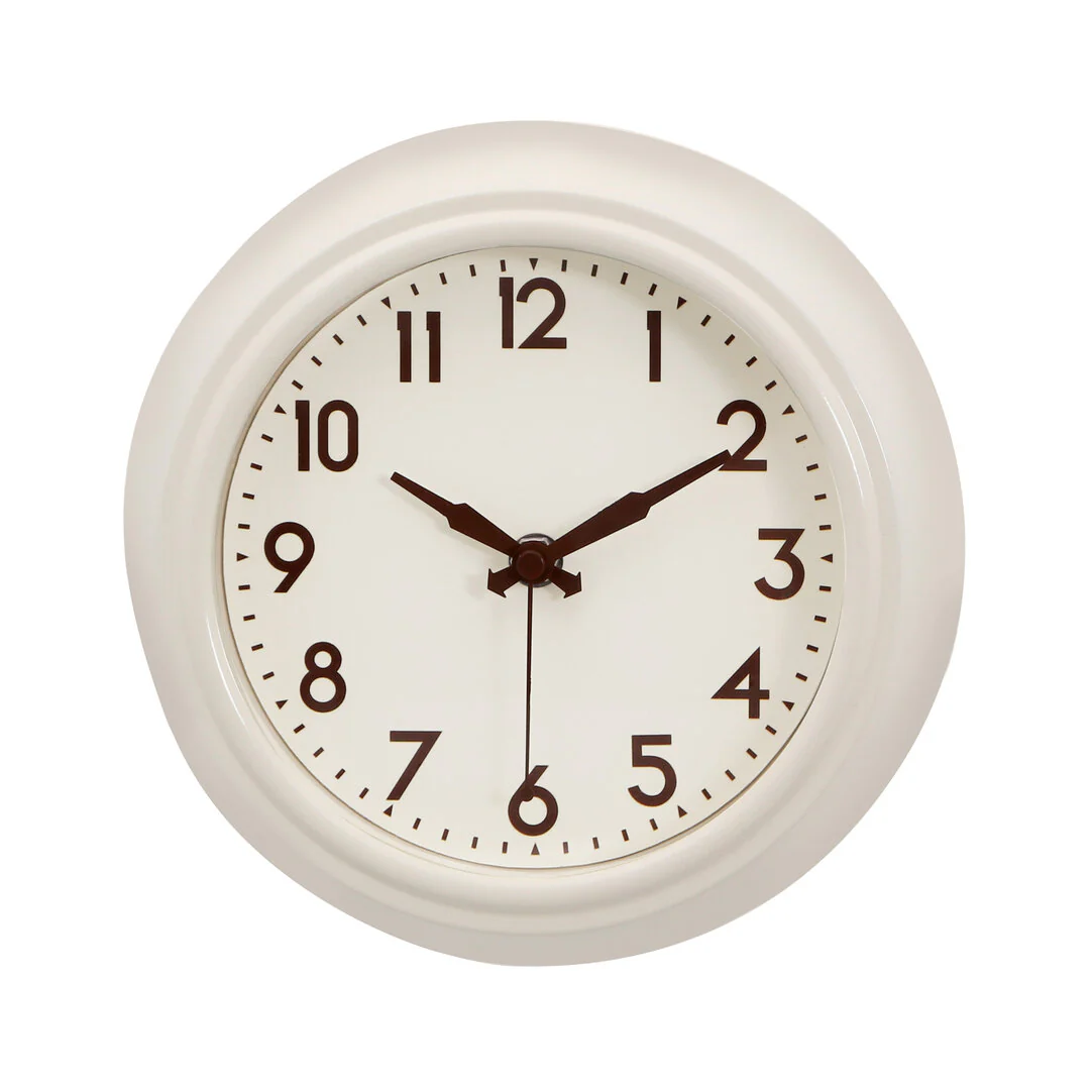 Maddox Cream Metal White Face 22cm Wall Clock