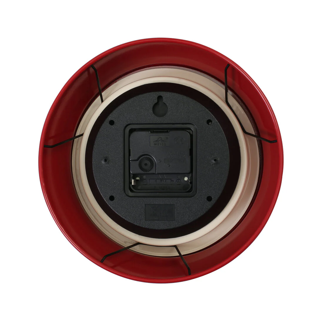 Maddox Red Metal 22cm Wall Clock - Image 3
