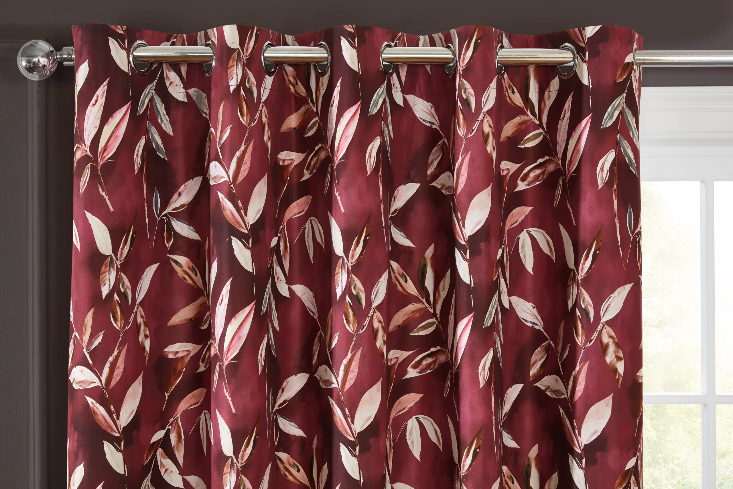 MADRID WINE EYELET CURTAINS - Image 2
