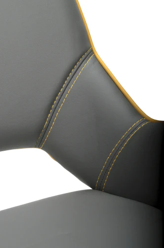 Mako Swivel Leather Effect Graphite Grey Dining Chair - Set Of 2 - Image 6