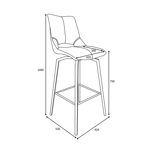 Mako Swivel Leather Effect Yellow Bar Chair - Image 12