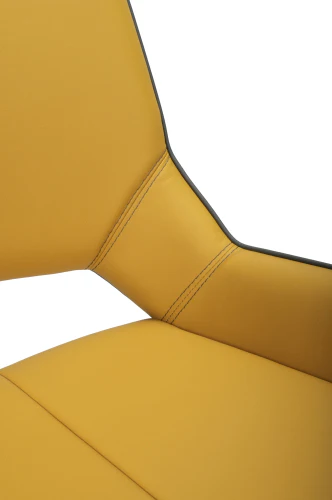 Mako Swivel Leather Effect Yellow Dining Chair - Set Of 2 - Image 13