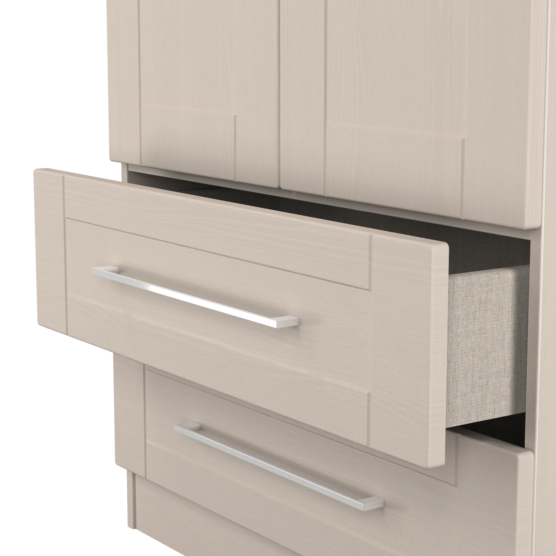 Malton Ready Assembled 2 Door 2 Drawer Wardrobe in Kashmir Ash - Image 7