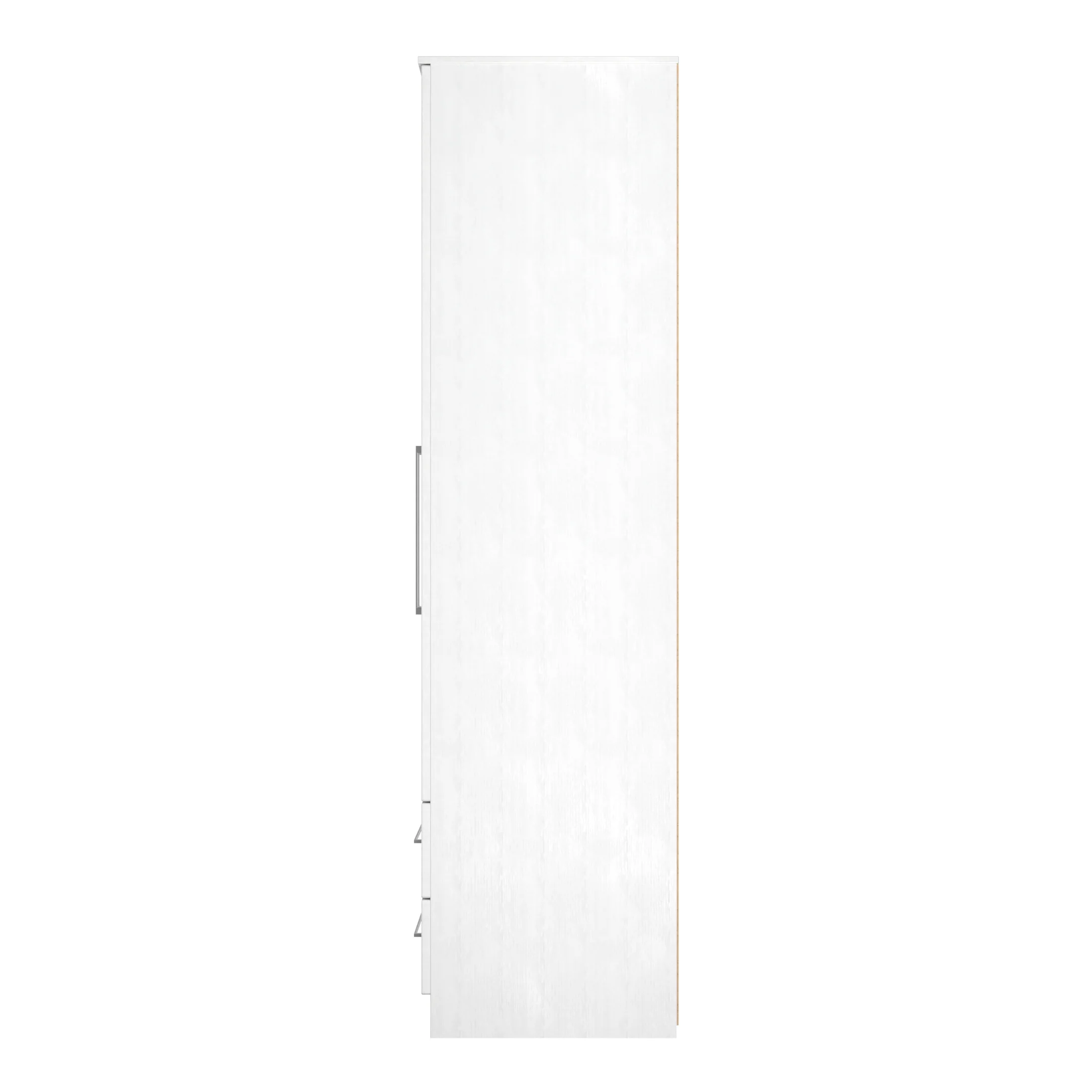 Malton Ready Assembled 2 Door 2 Drawer Wardrobe in White Ash - Image 3