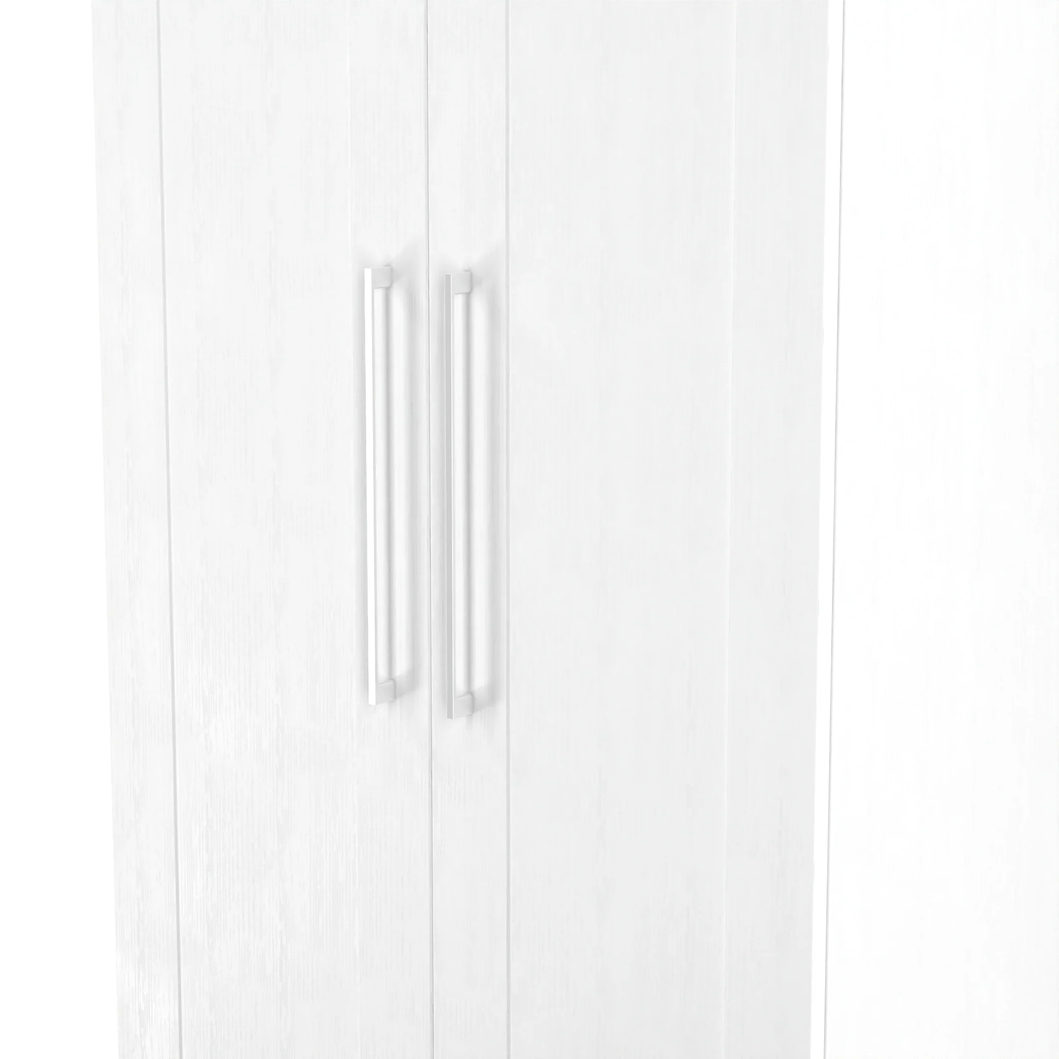Malton Ready Assembled 2 Door Wardrobe in White Ash - Image 4
