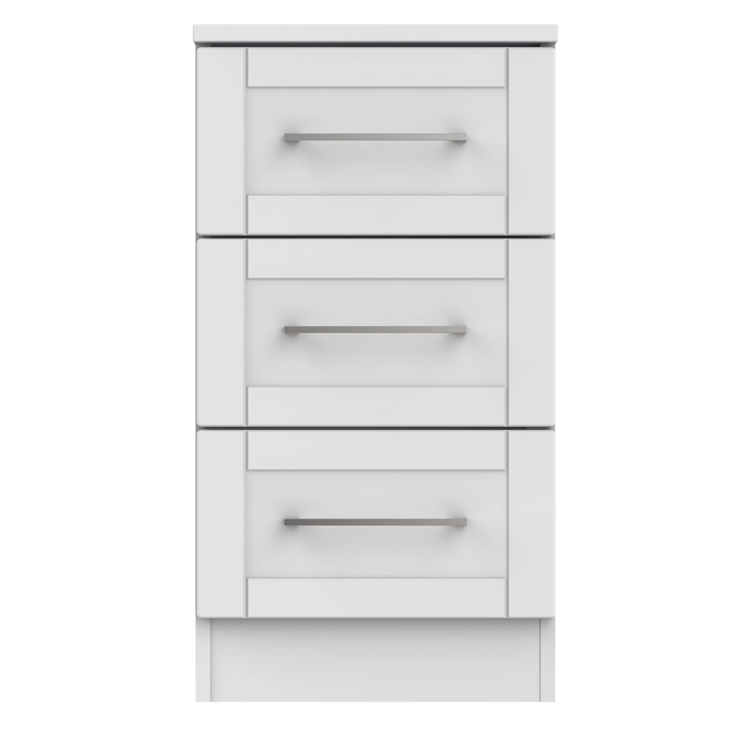 Malton Ready Assembled 3 Drawer Bedside Cabinet in Grey Ash - Image 8