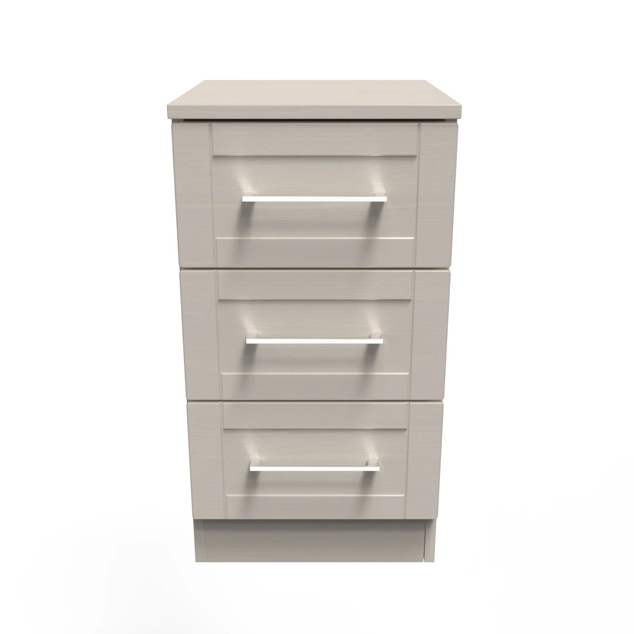 Malton Ready Assembled 3 Drawer Bedside Cabinet in Kashmir Ash
